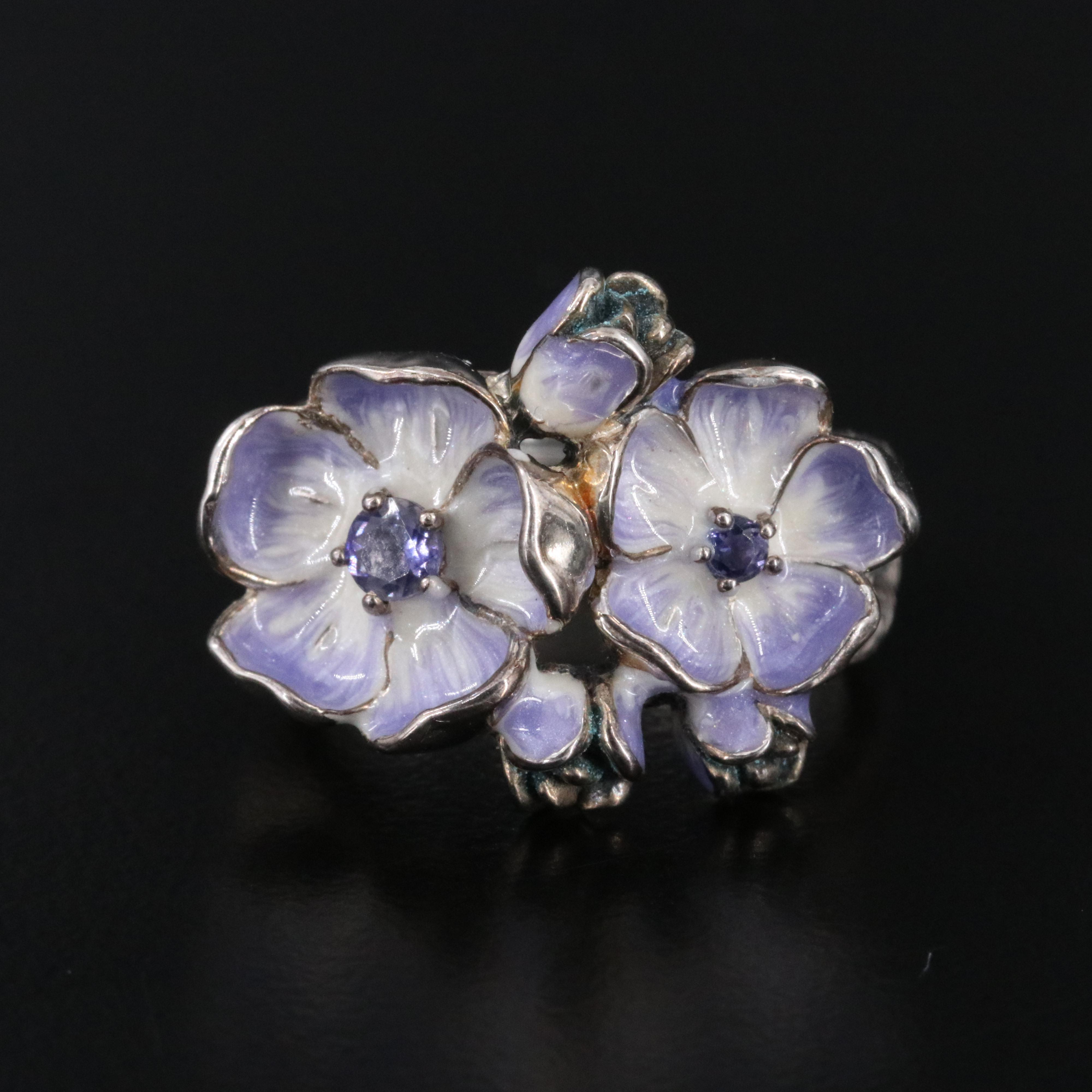 JAi by John Hardy Sterling Iolite and Enamel Ring