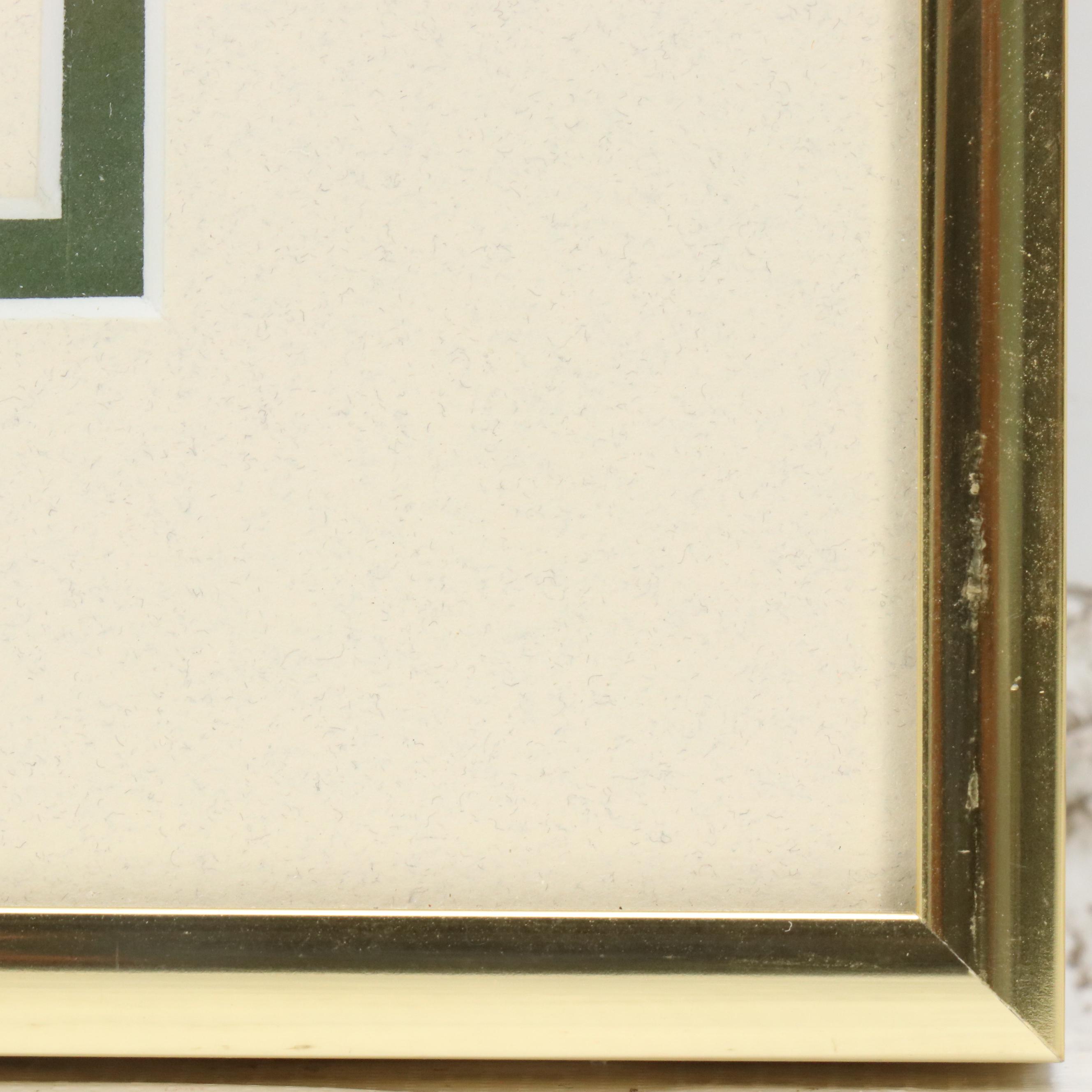 Emerine Floral Bouquet Watercolor Painting, Circa 1980