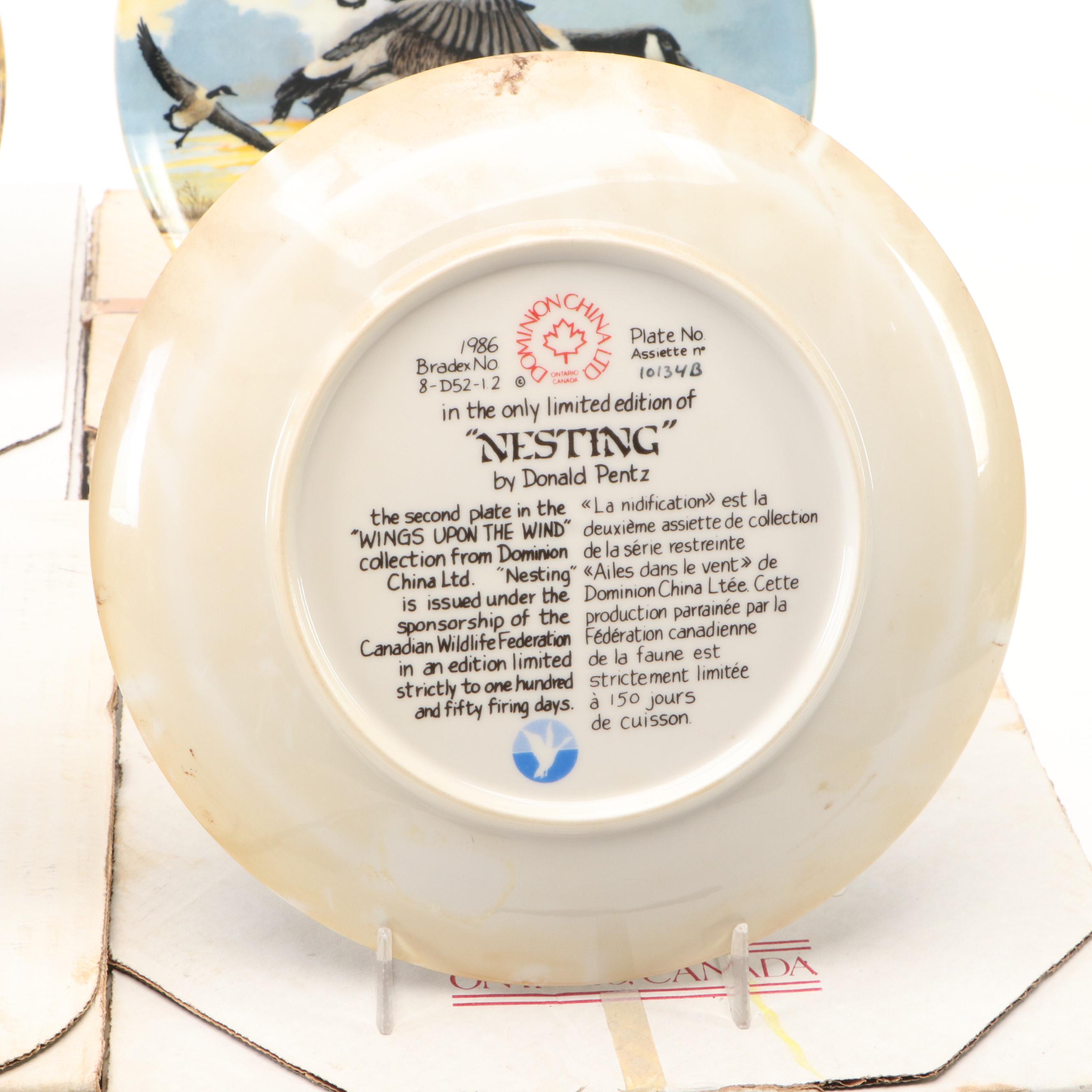 Donald Pentz "Wings Upon the Wind" Ceramic Collector Plates