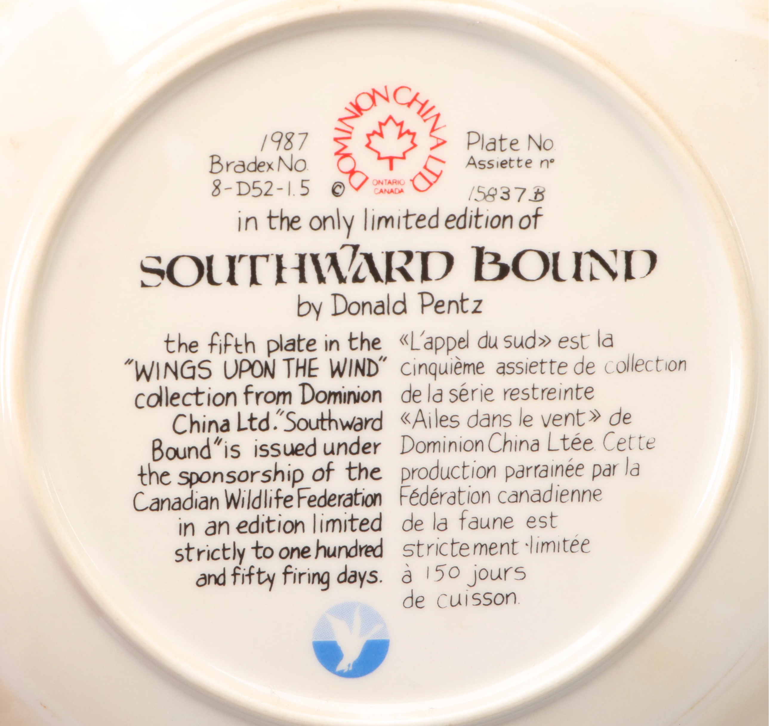 Donald Pentz "Wings Upon the Wind" Ceramic Collector Plates