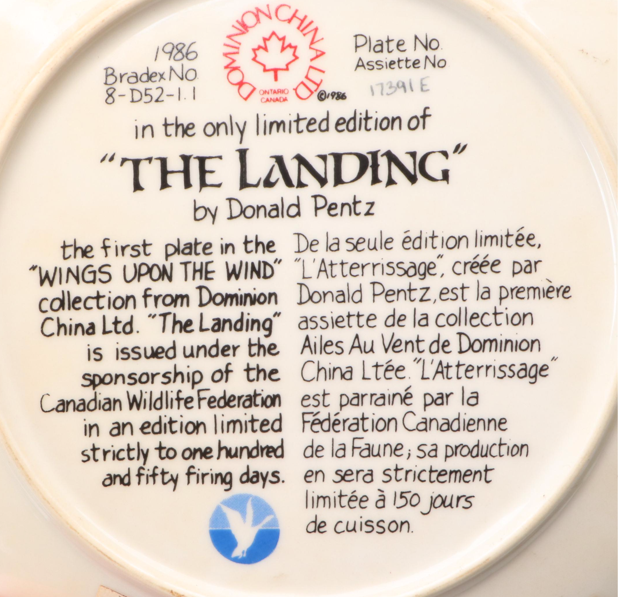 Donald Pentz "Wings Upon the Wind" Ceramic Collector Plates