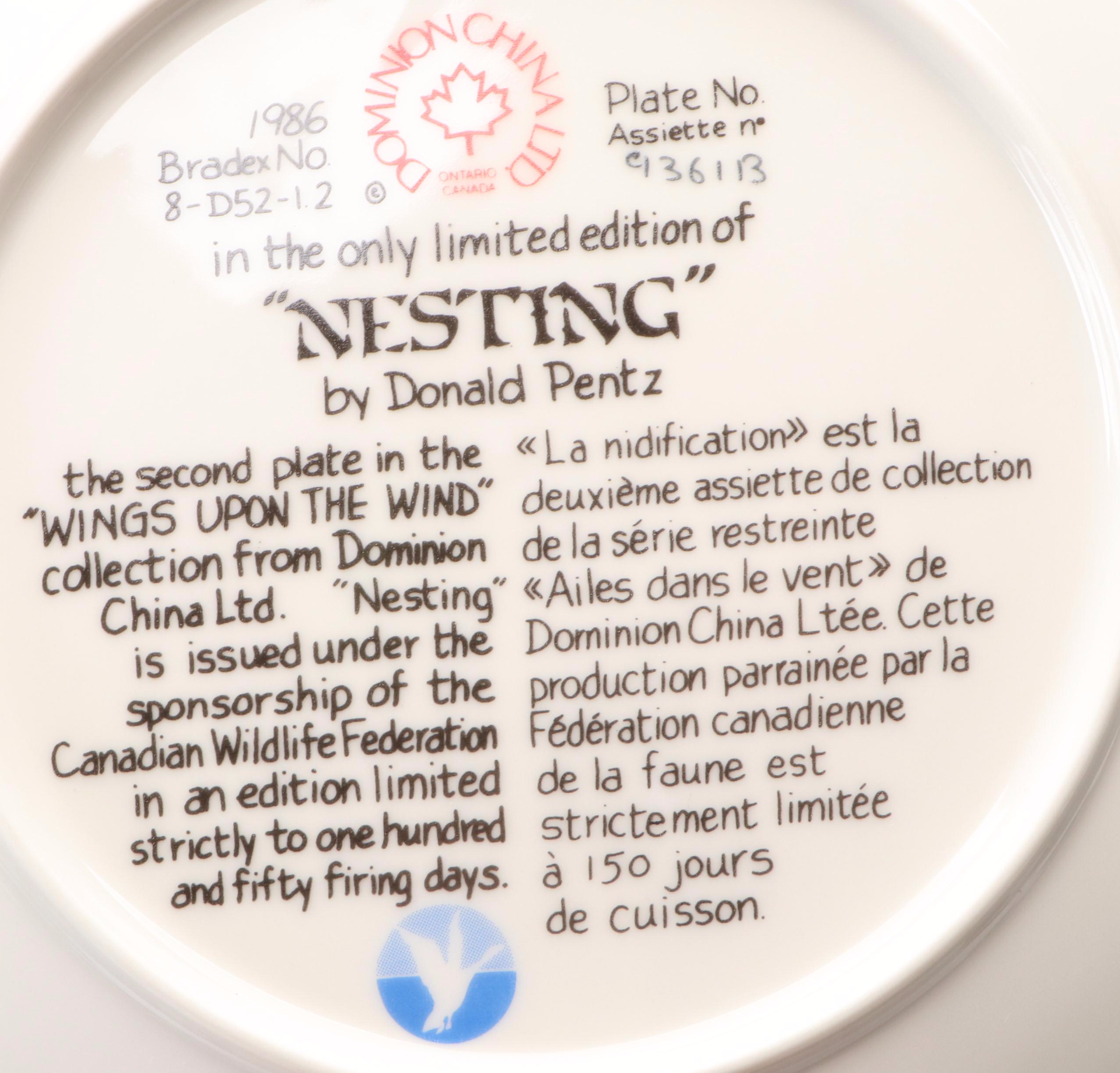 Donald Pentz "Wings Upon the Wind" Ceramic Collector Plates