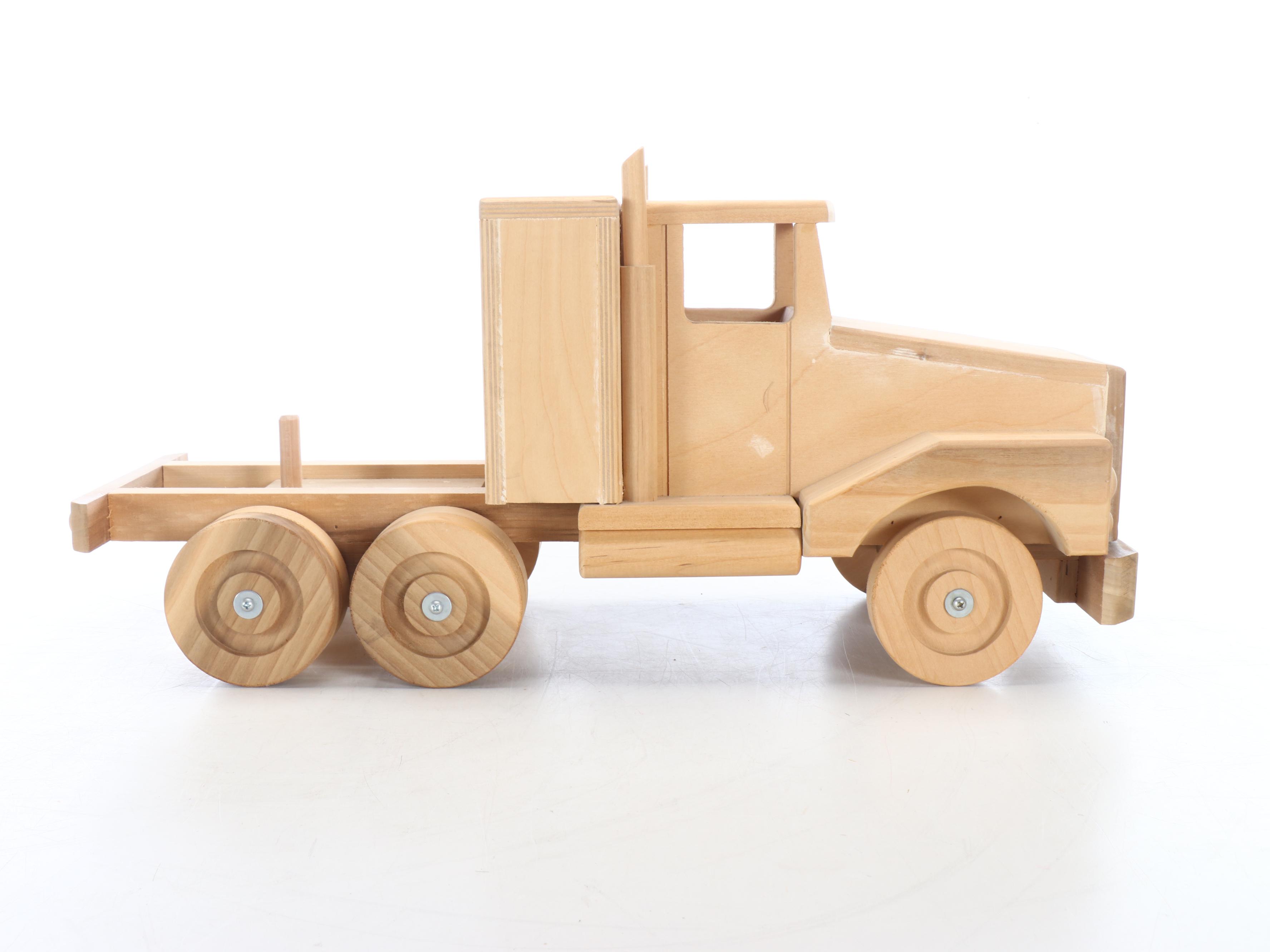 Real Toys Hand-Carved Wood Semi-Truck