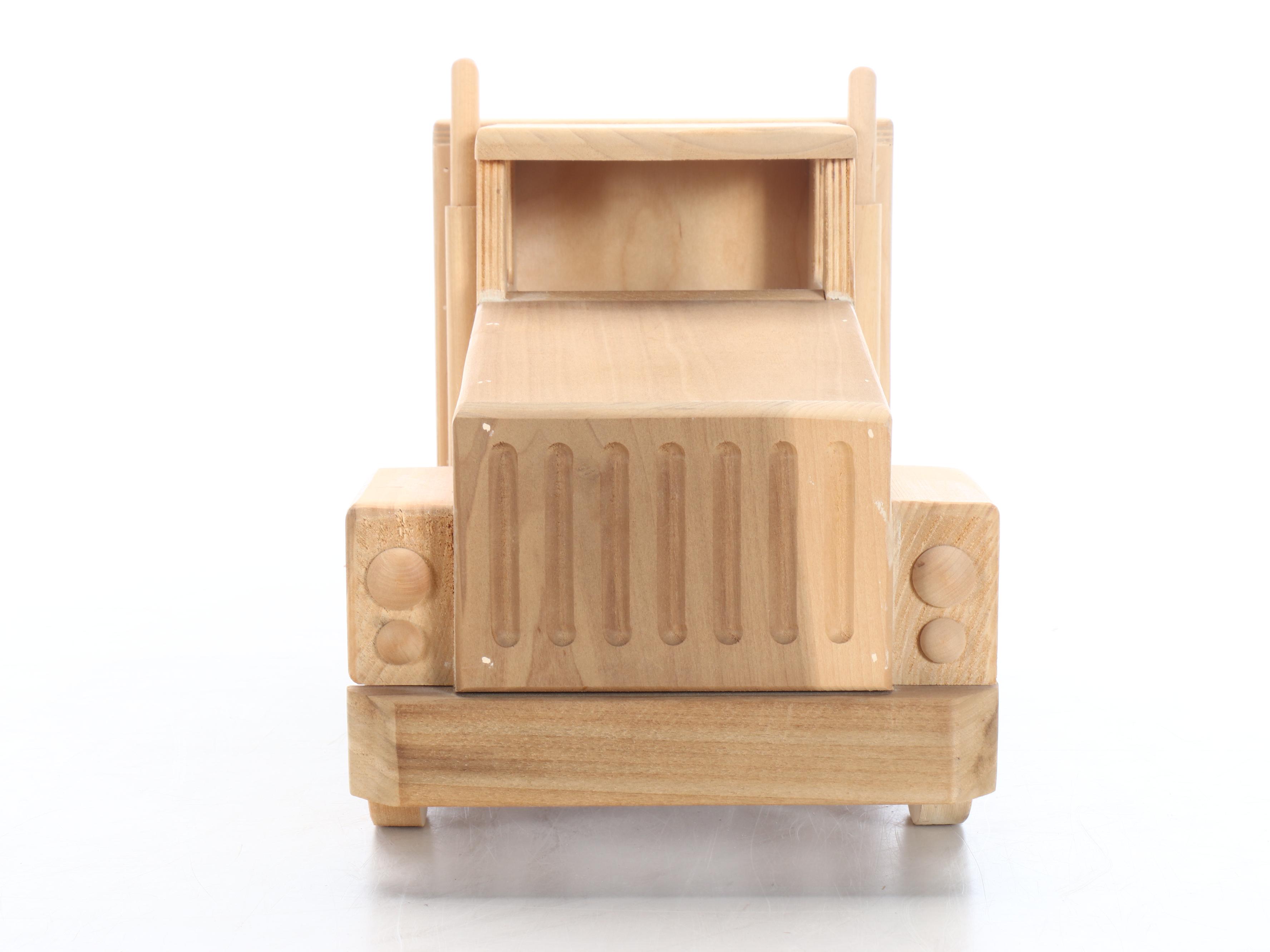 Real Toys Hand-Carved Wood Semi-Truck