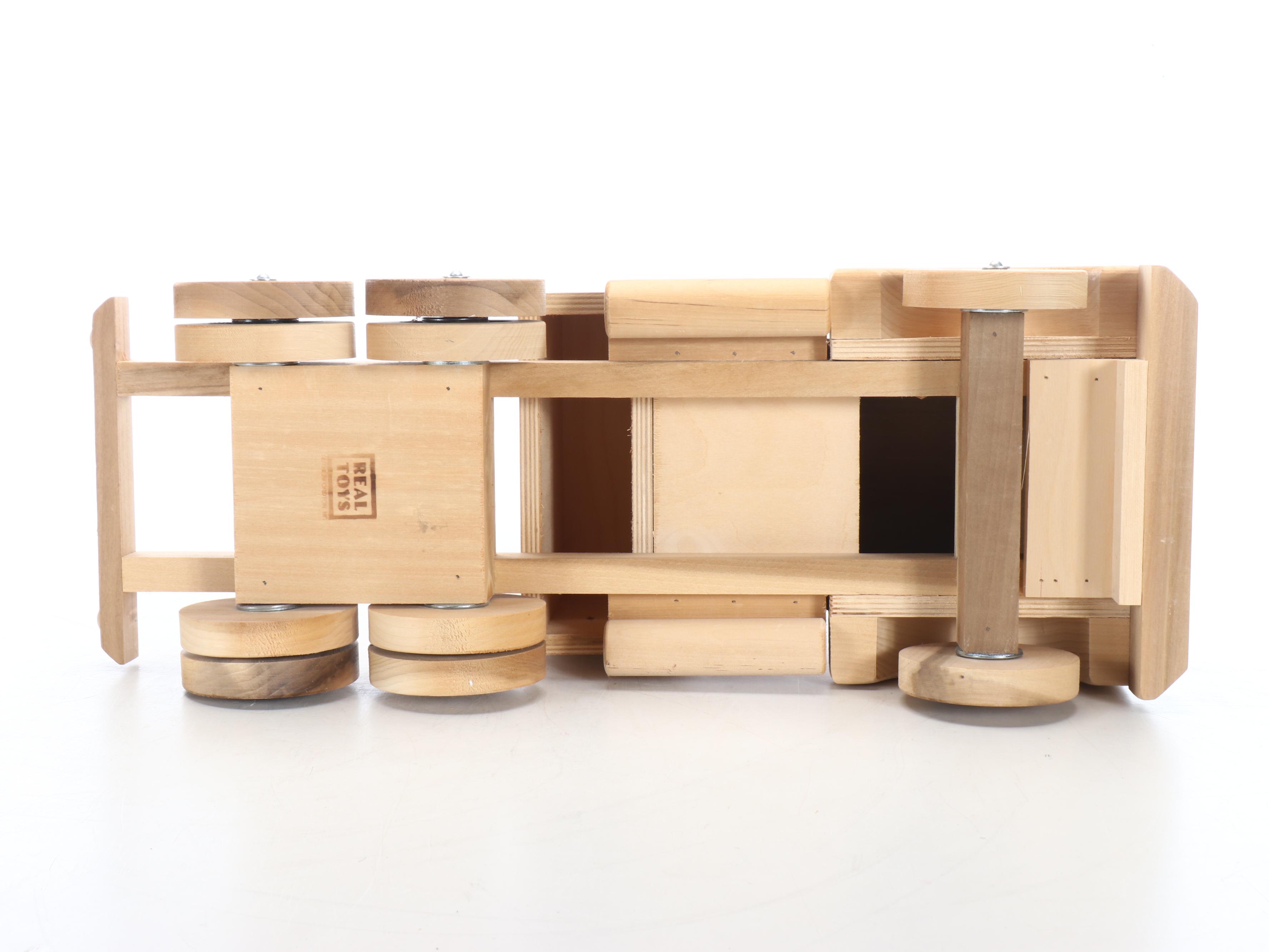 Real Toys Hand-Carved Wood Semi-Truck