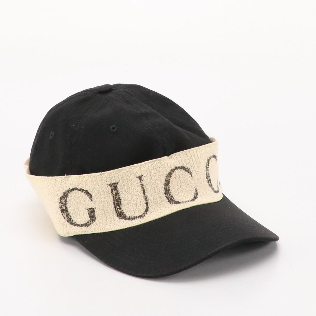 Gucci Cotton Gabardine Baseball Cap with Headband Detail