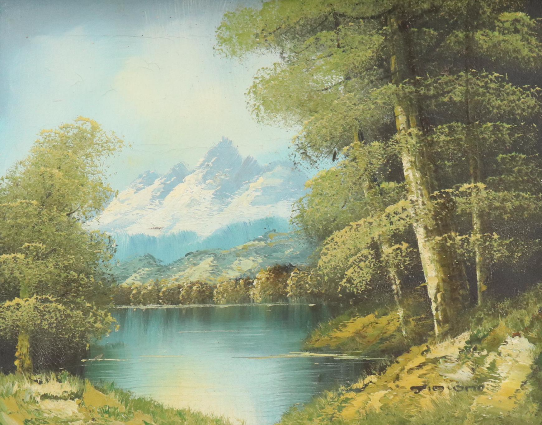 Western American Landscape Oil Painting, Mid-20th Century