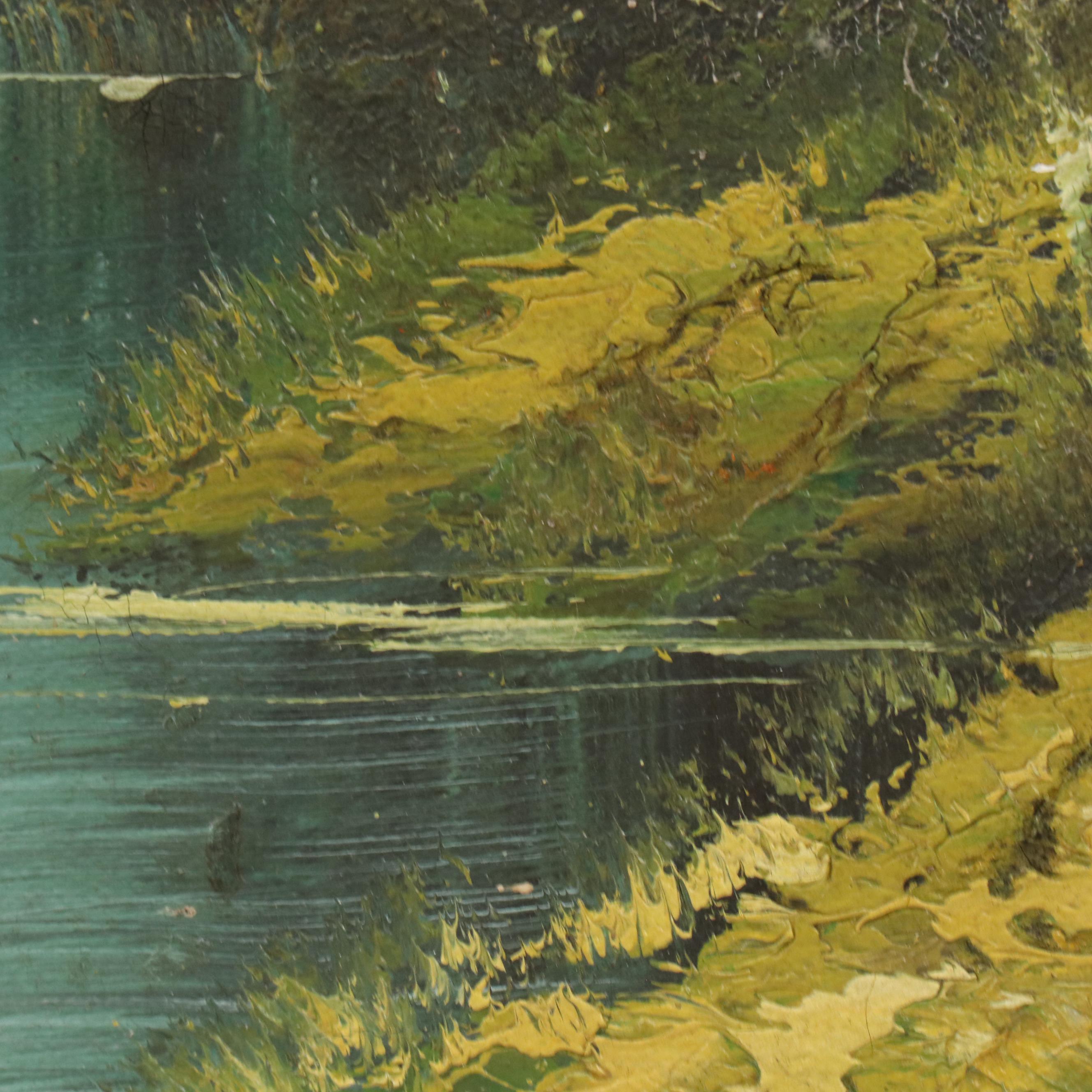 Western American Landscape Oil Painting, Mid-20th Century