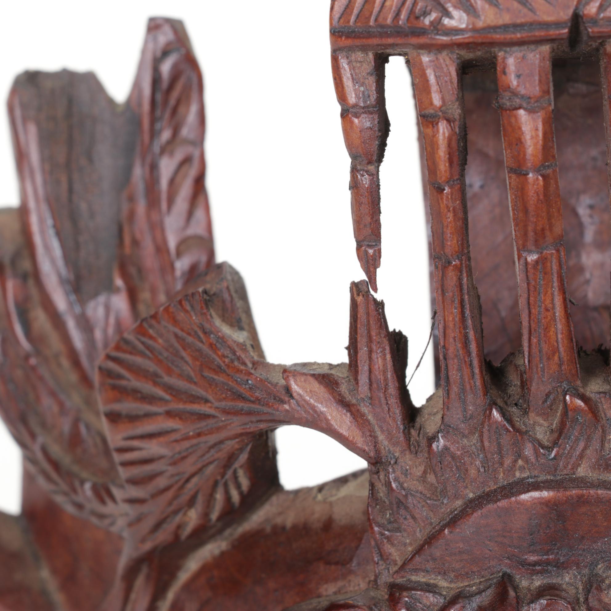 Hand-Carved Camel Pen Stand & Chinese Empress Wall Mask