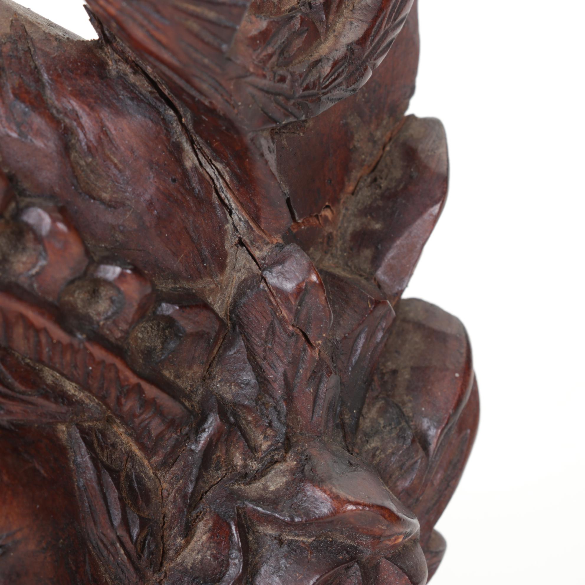 Hand-Carved Camel Pen Stand & Chinese Empress Wall Mask