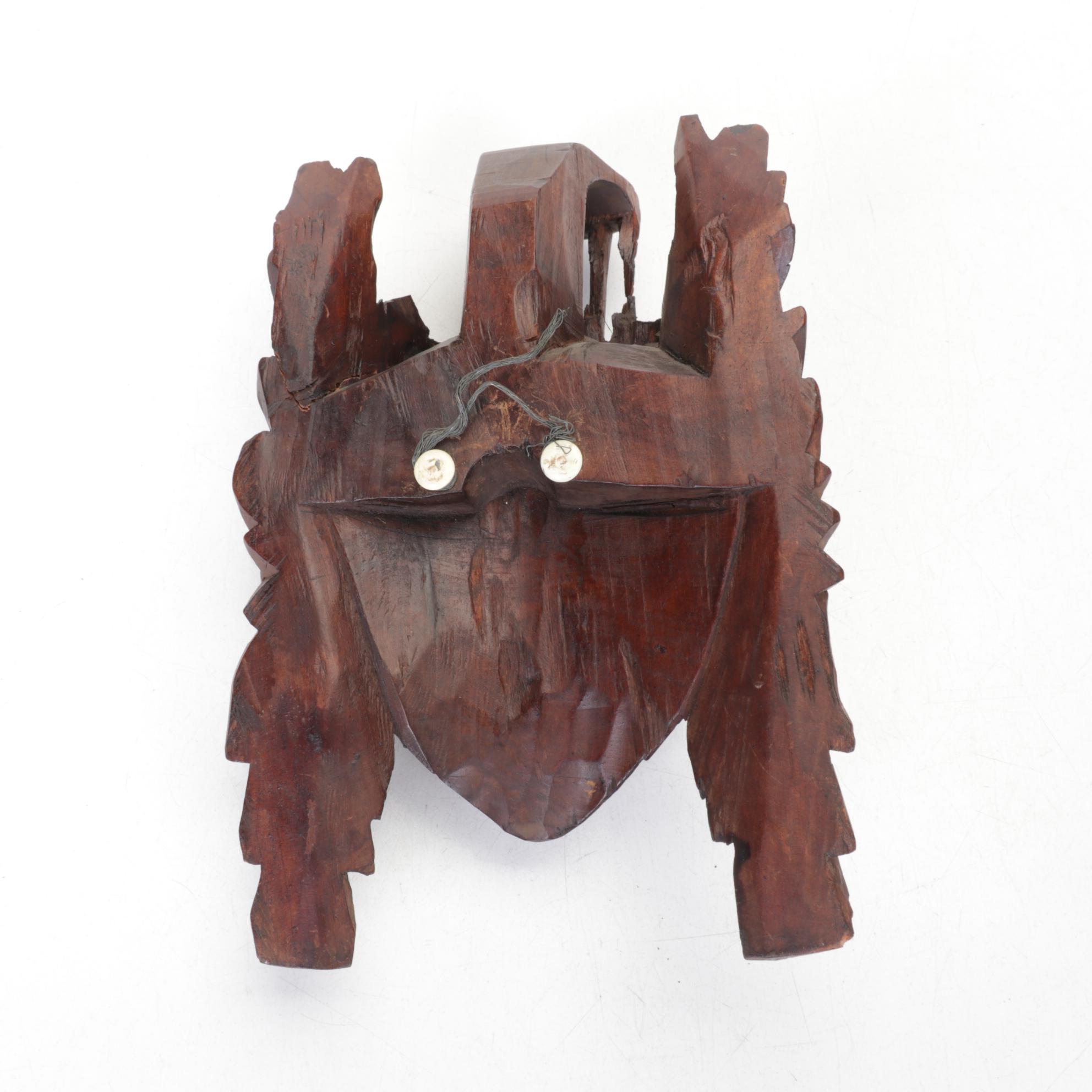 Hand-Carved Camel Pen Stand & Chinese Empress Wall Mask