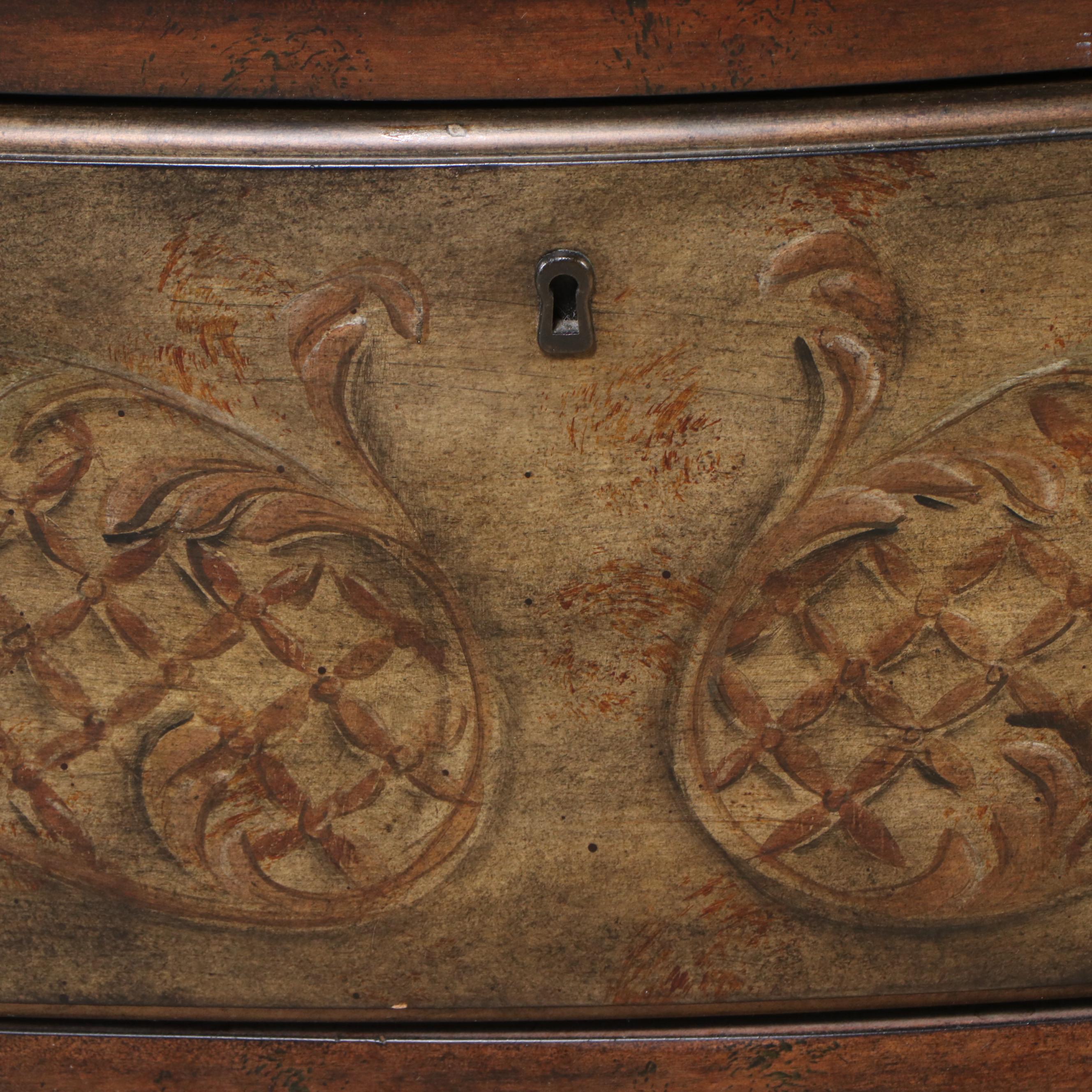 Artistica Painted Wood Serpentine Front Three-Drawer Chest