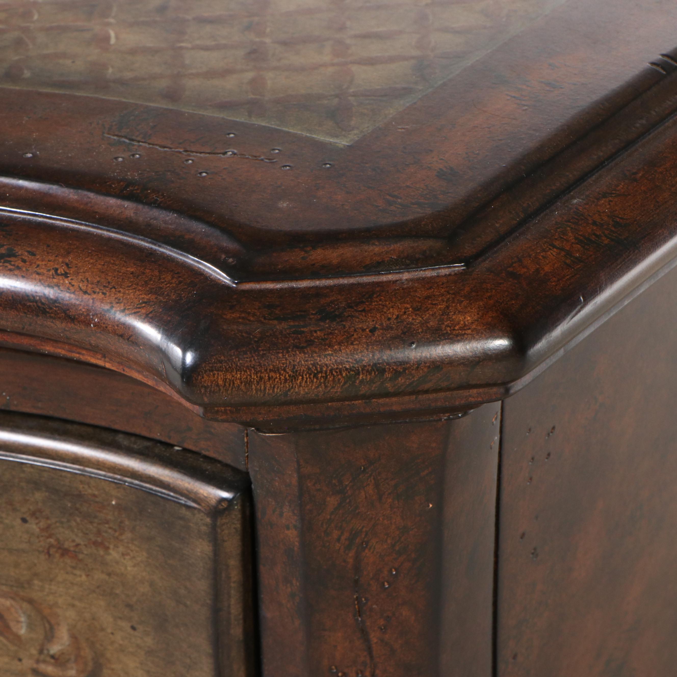 Artistica Painted Wood Serpentine Front Three-Drawer Chest