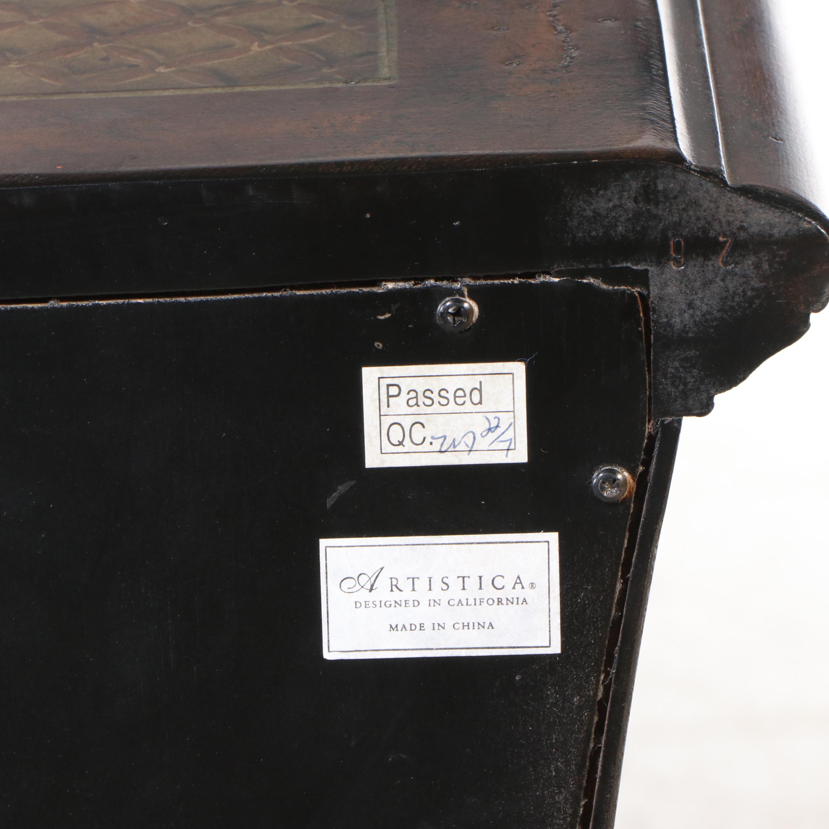 Artistica Painted Wood Serpentine Front Three-Drawer Chest