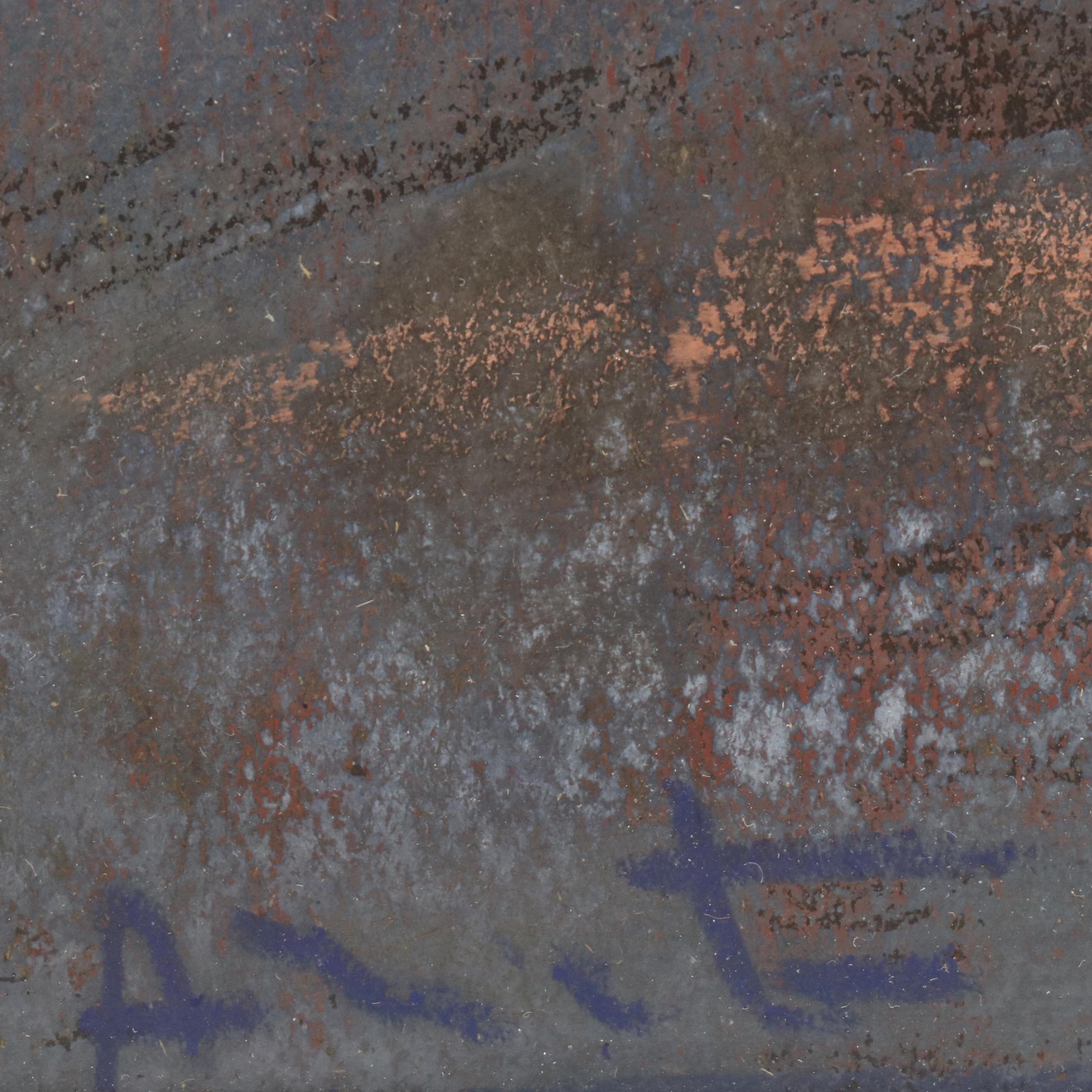 Arturo Nieto Ecuadorian Village Scene Pastel Drawing