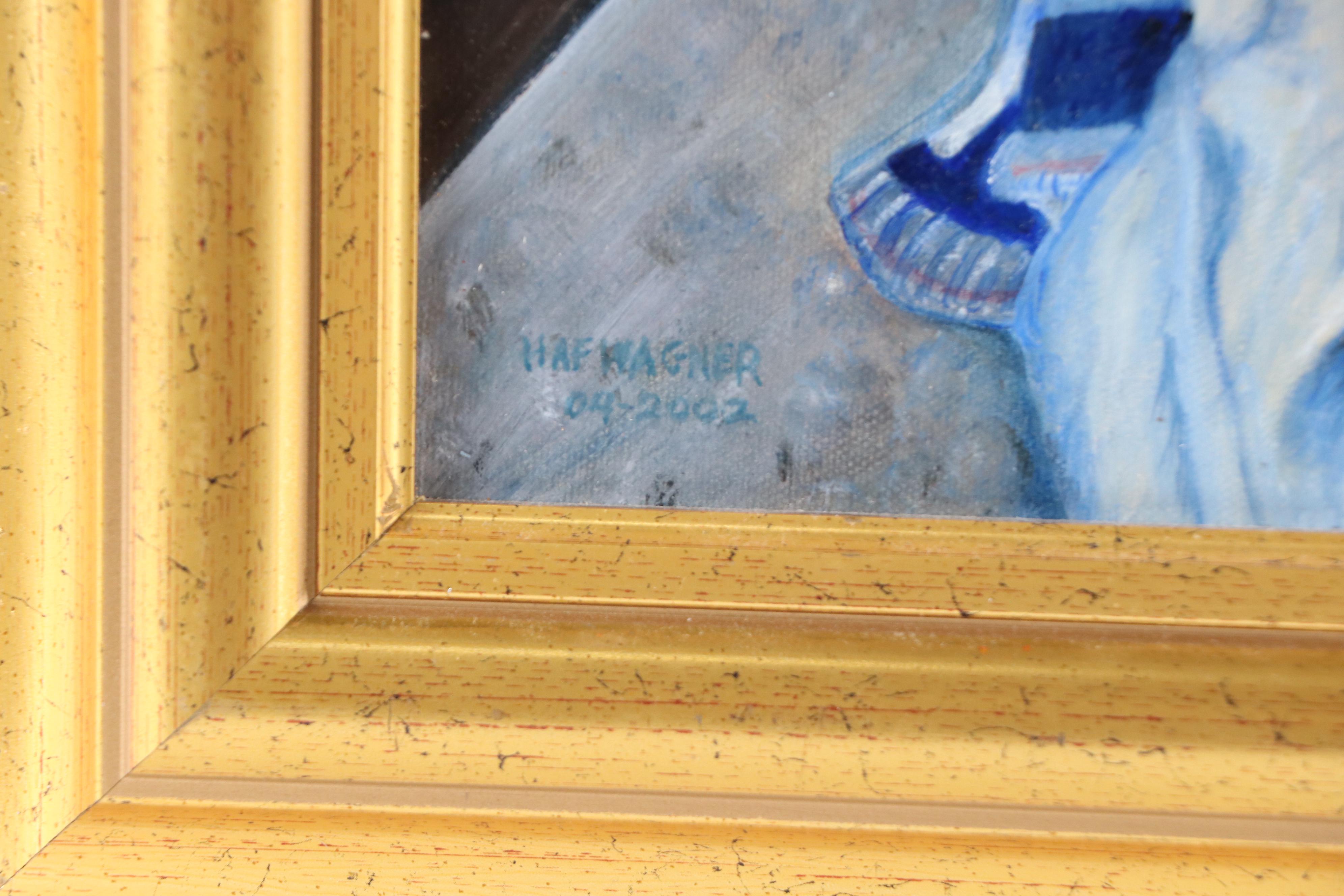 H.A.F. Wagner Oil Painting "Basket and Chickens, La Seu d'Urgell, Lerida," 2002