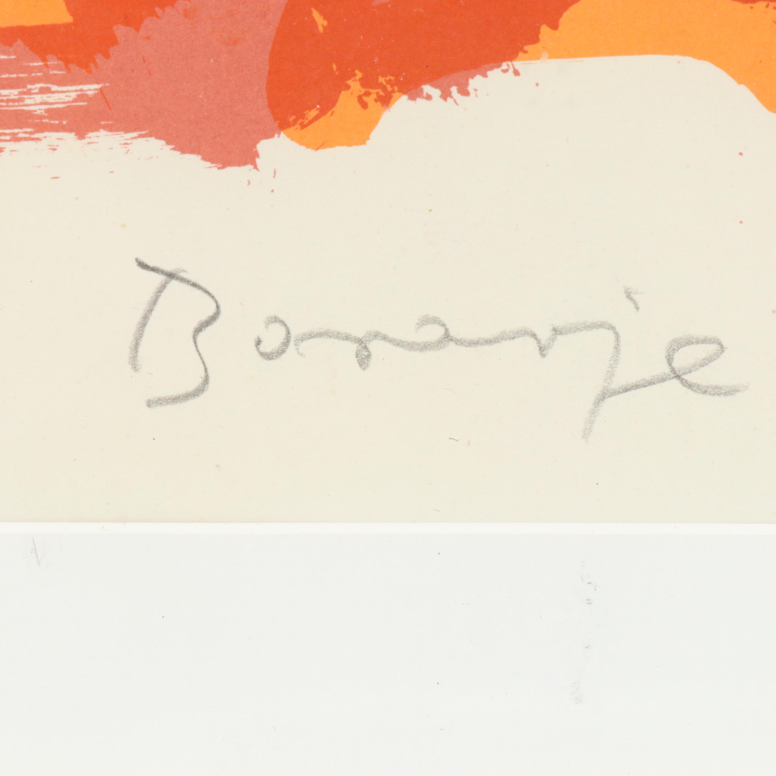 Milan Konjovic Abstract Color Lithograph, Circa 1970