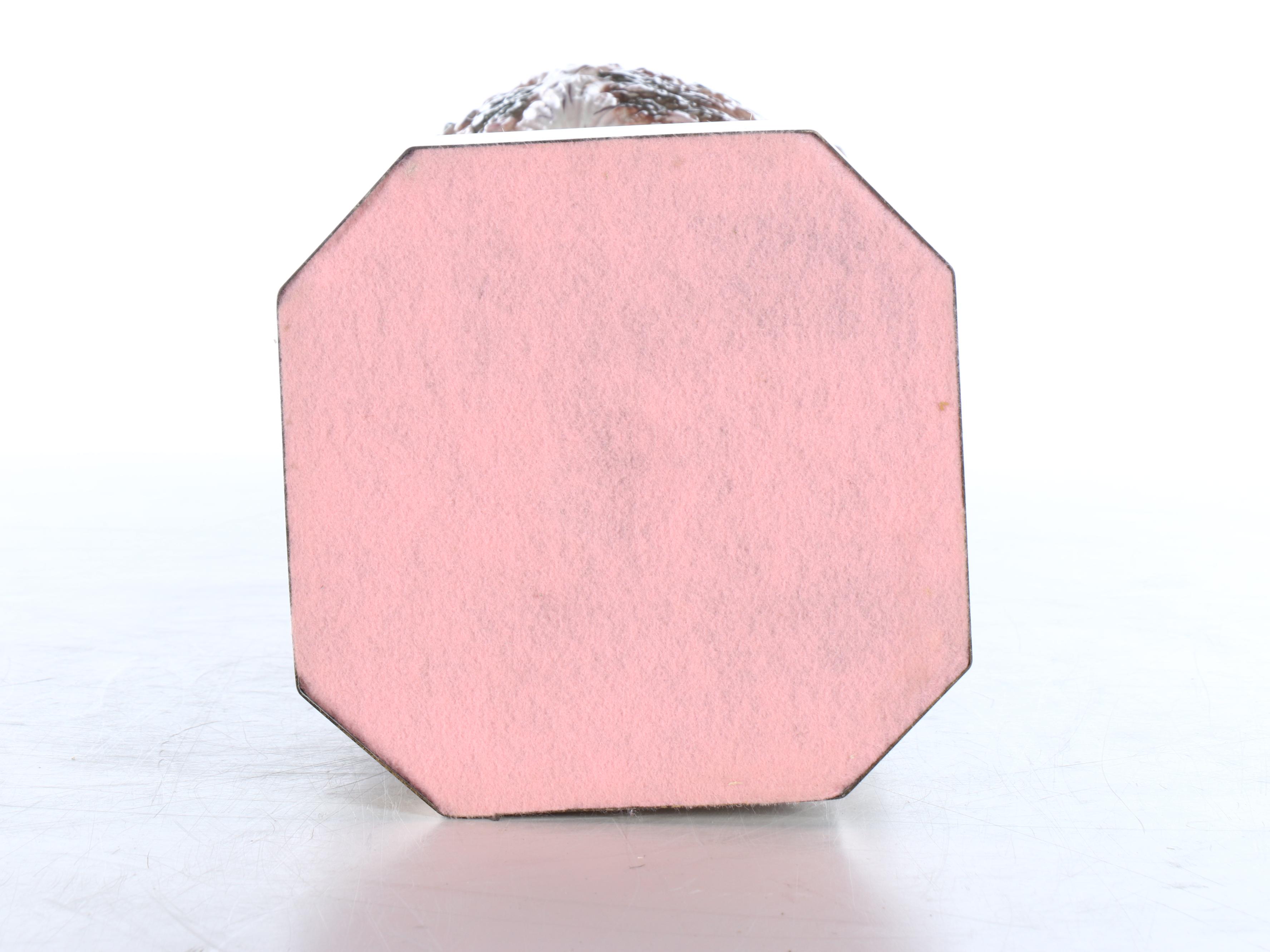 Embossed Ceramic and Brass Table Lamp with Fabric Shade