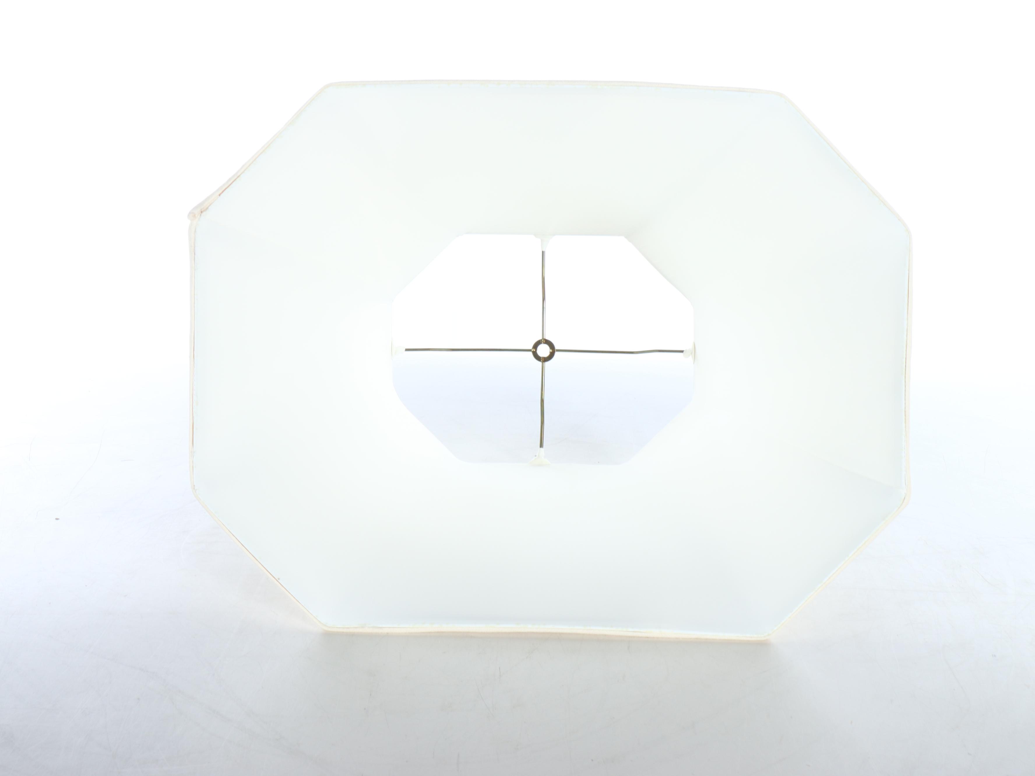 Embossed Ceramic and Brass Table Lamp with Fabric Shade