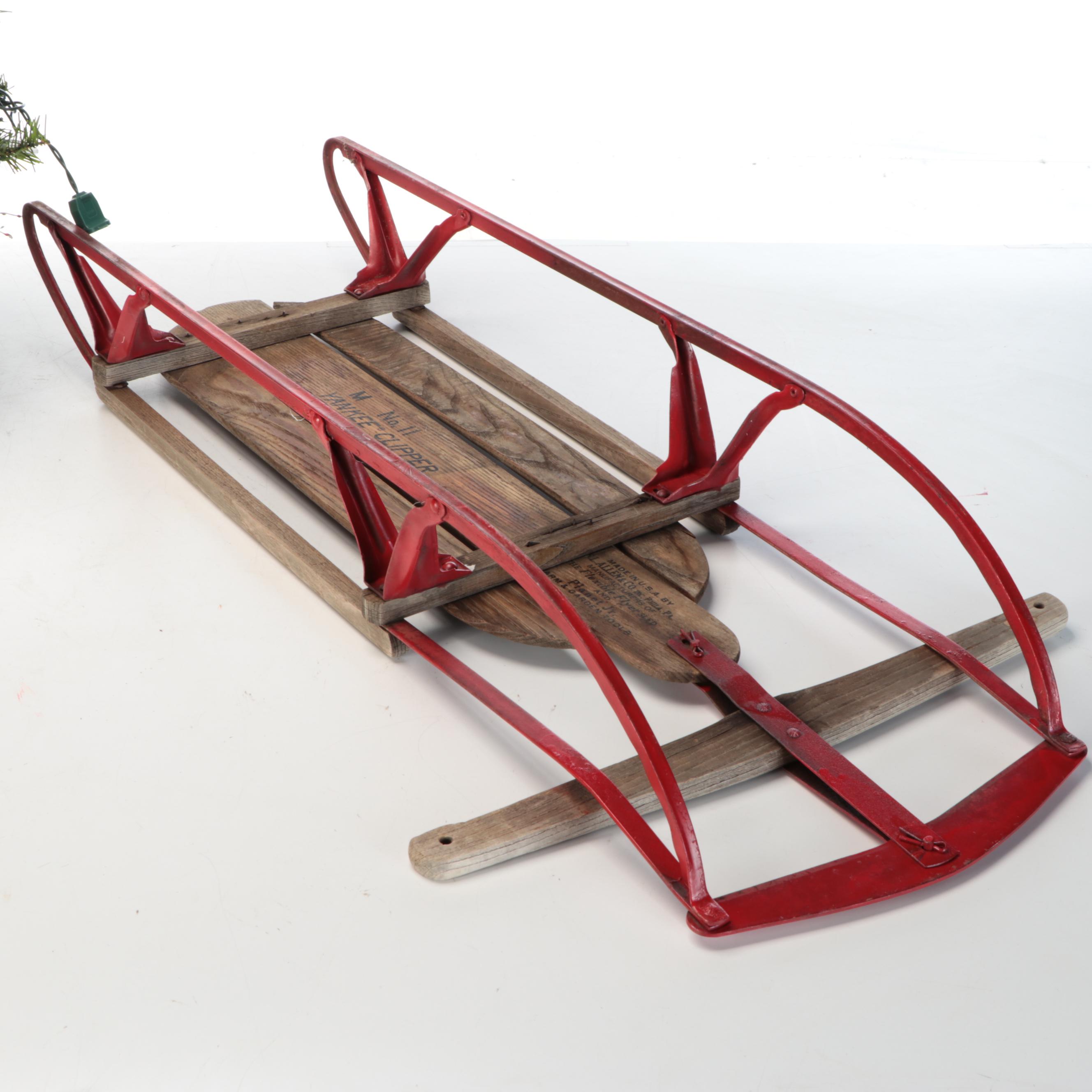 Santa's Sleigh with Christmas Tree and Yankee Clipper Sled