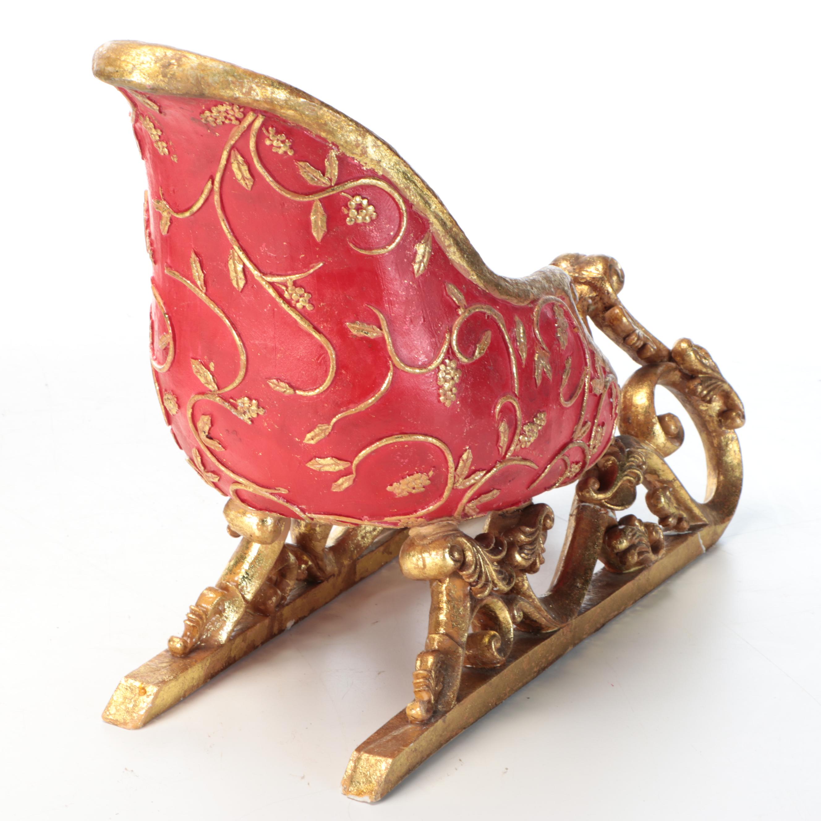 Santa's Sleigh with Christmas Tree and Yankee Clipper Sled