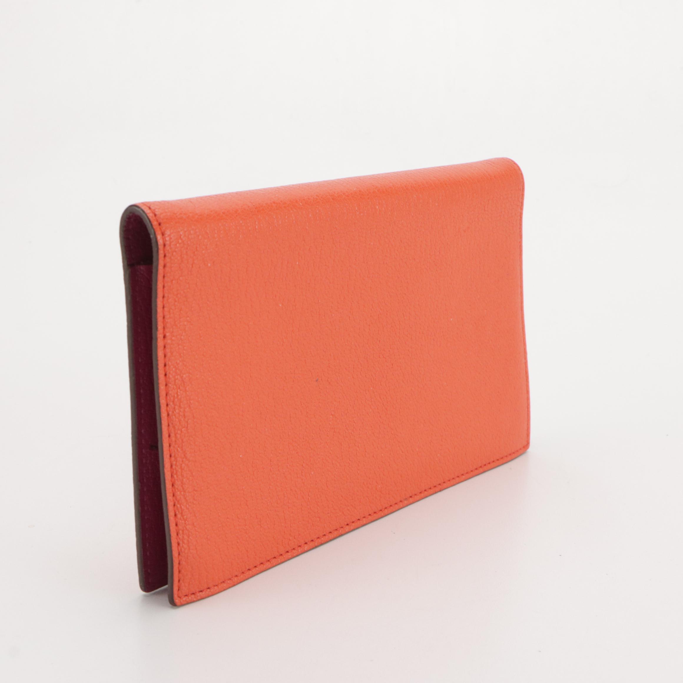 Hermès Vision 2 Simple Agenda Cover in Orange/Magenta Goatskin Leather, With Box