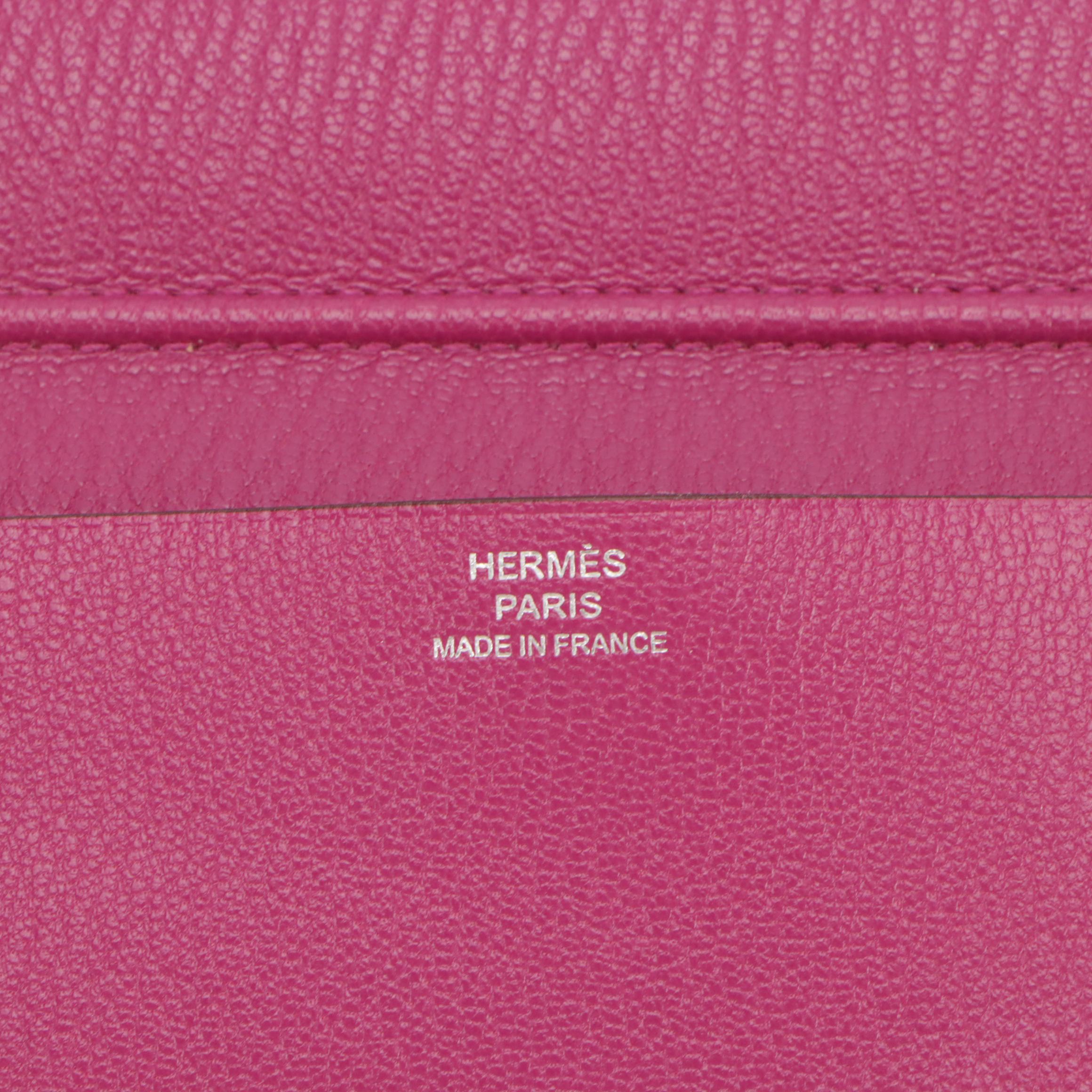 Hermès Vision 2 Simple Agenda Cover in Orange/Magenta Goatskin Leather, With Box