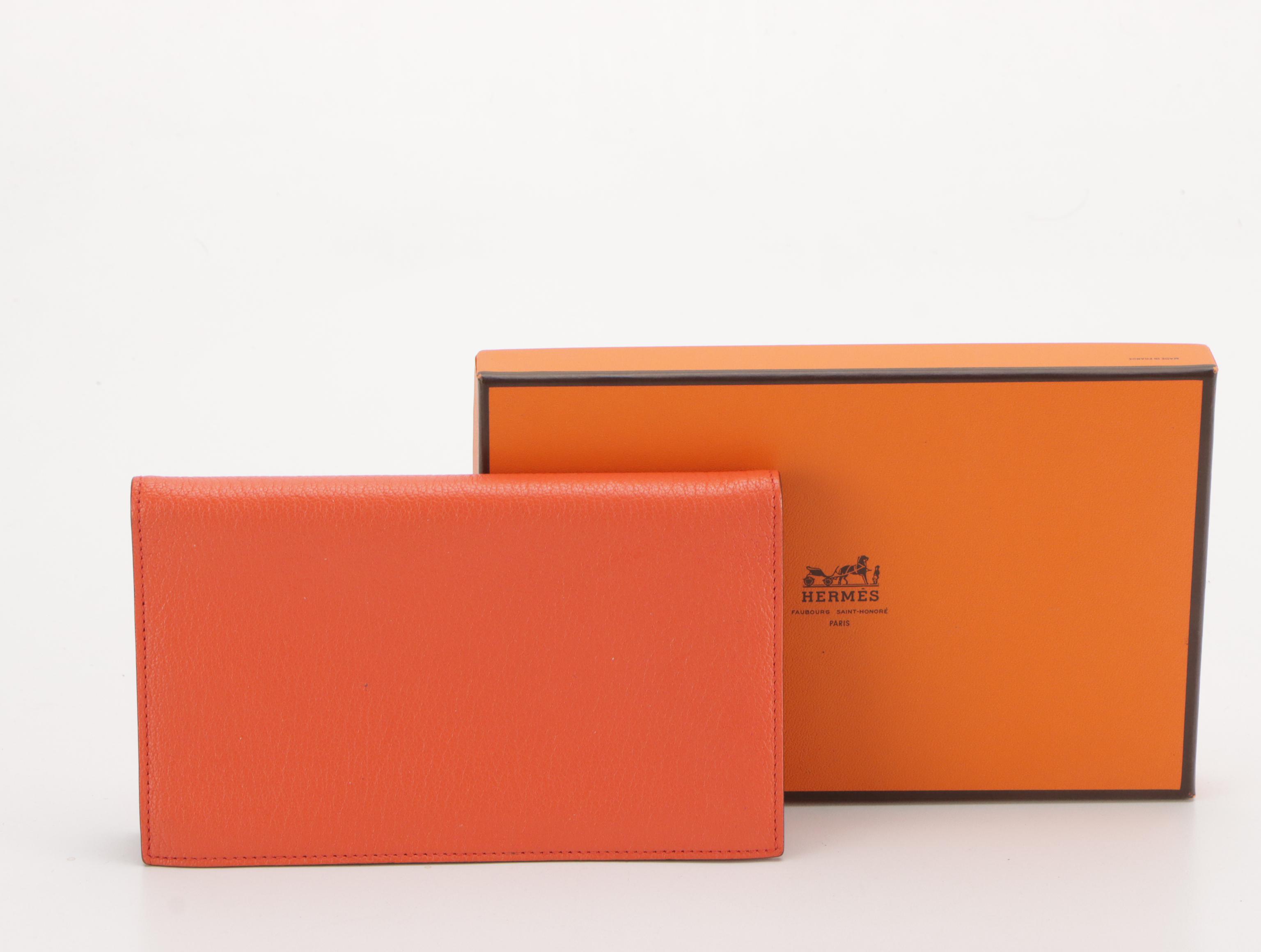 Hermès Vision 2 Simple Agenda Cover in Orange/Magenta Goatskin Leather, With Box