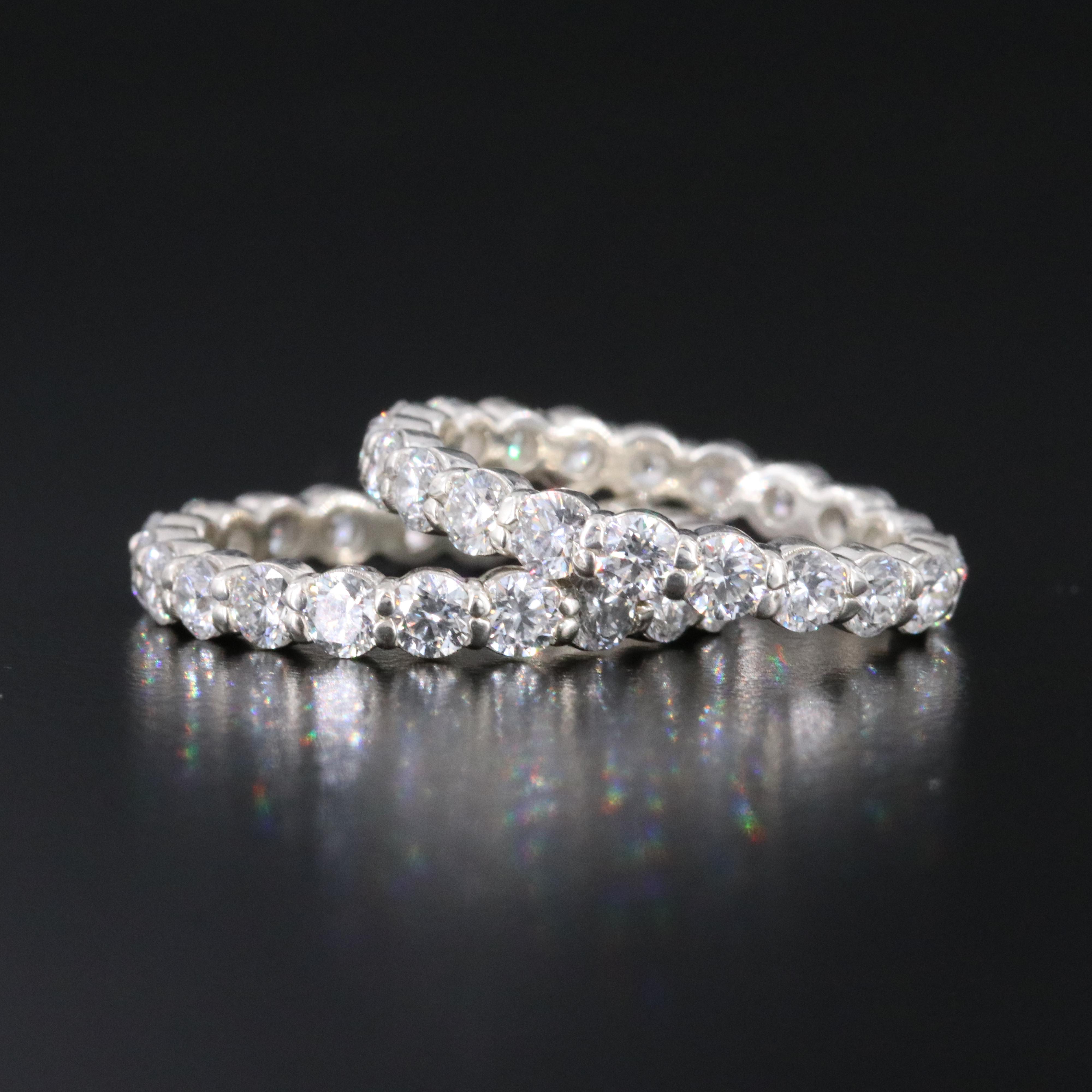 Sterling 4.00 CTW Lab Grown Diamond Stacking Eternity Bands