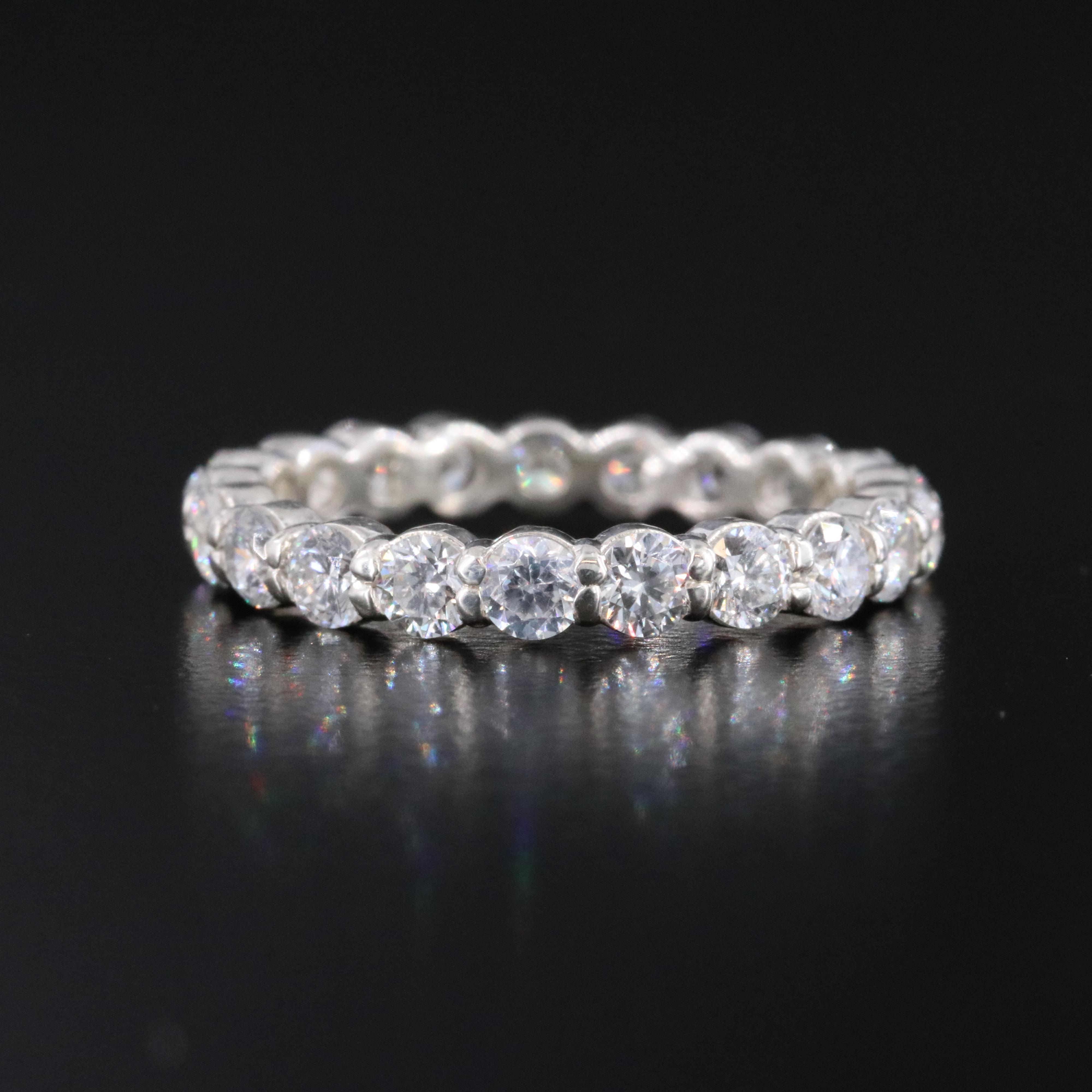 Sterling 4.00 CTW Lab Grown Diamond Stacking Eternity Bands