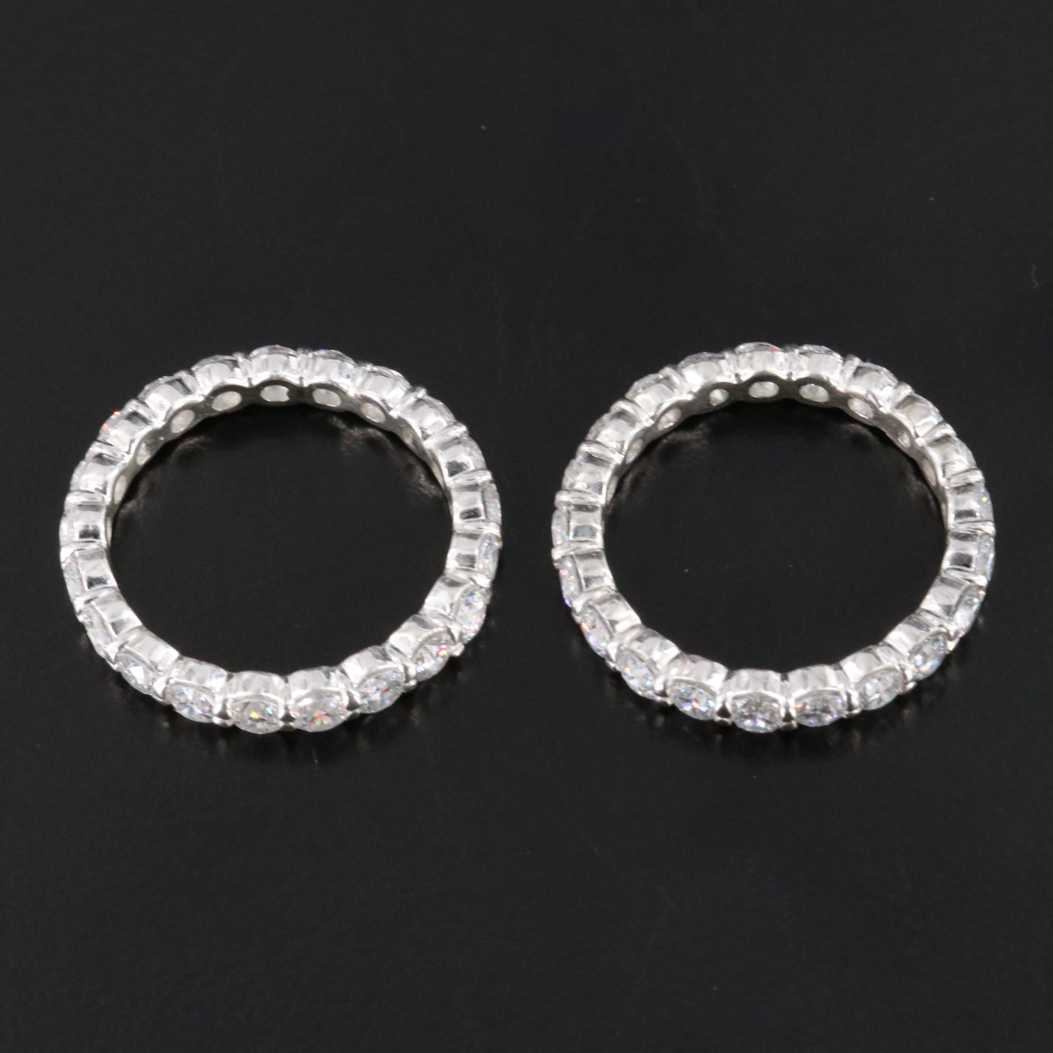 Sterling 4.00 CTW Lab Grown Diamond Stacking Eternity Bands