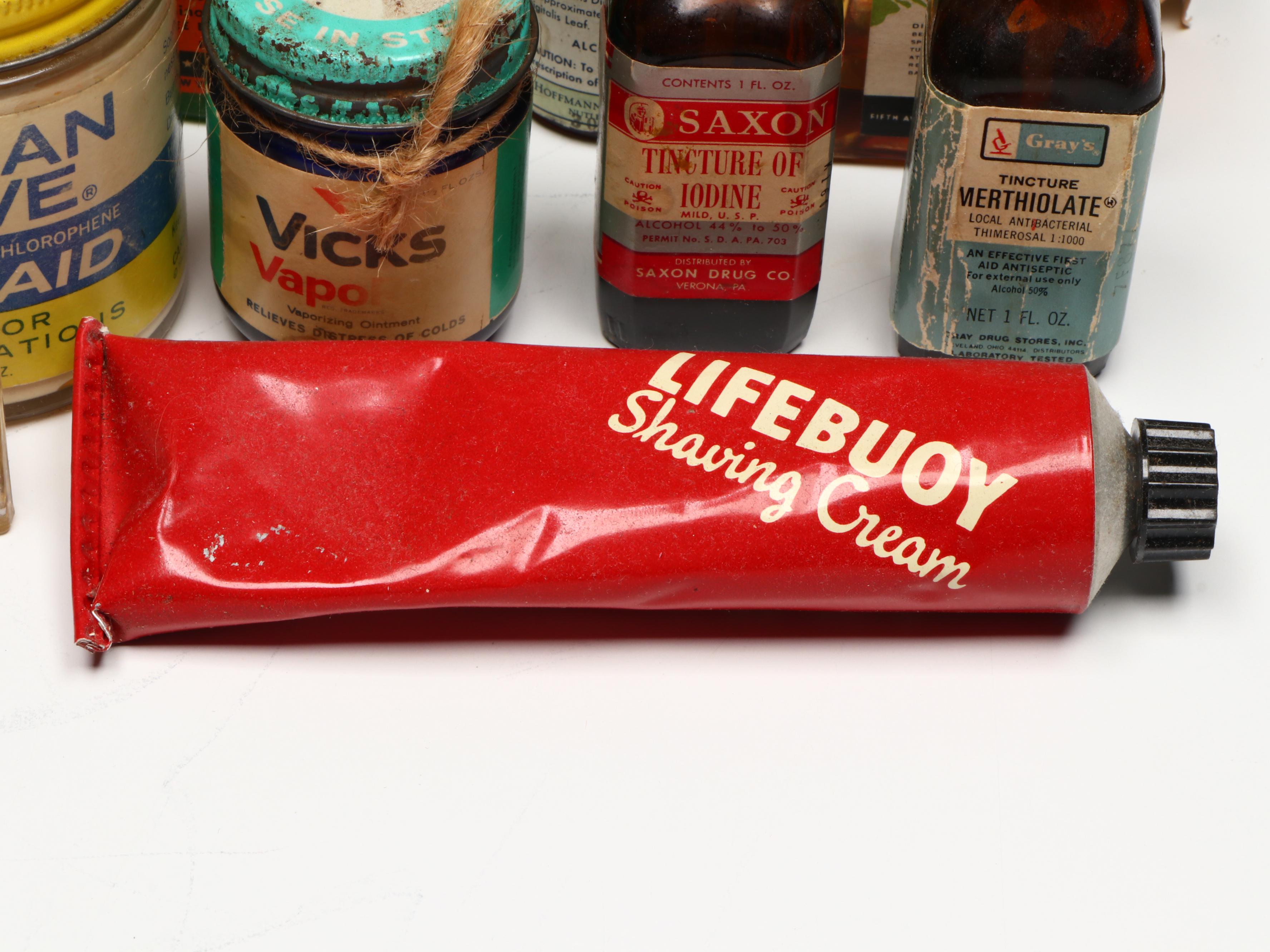 Vintage Vicks Vaporub, Omega Oil, Aniseptic and Other Medicines