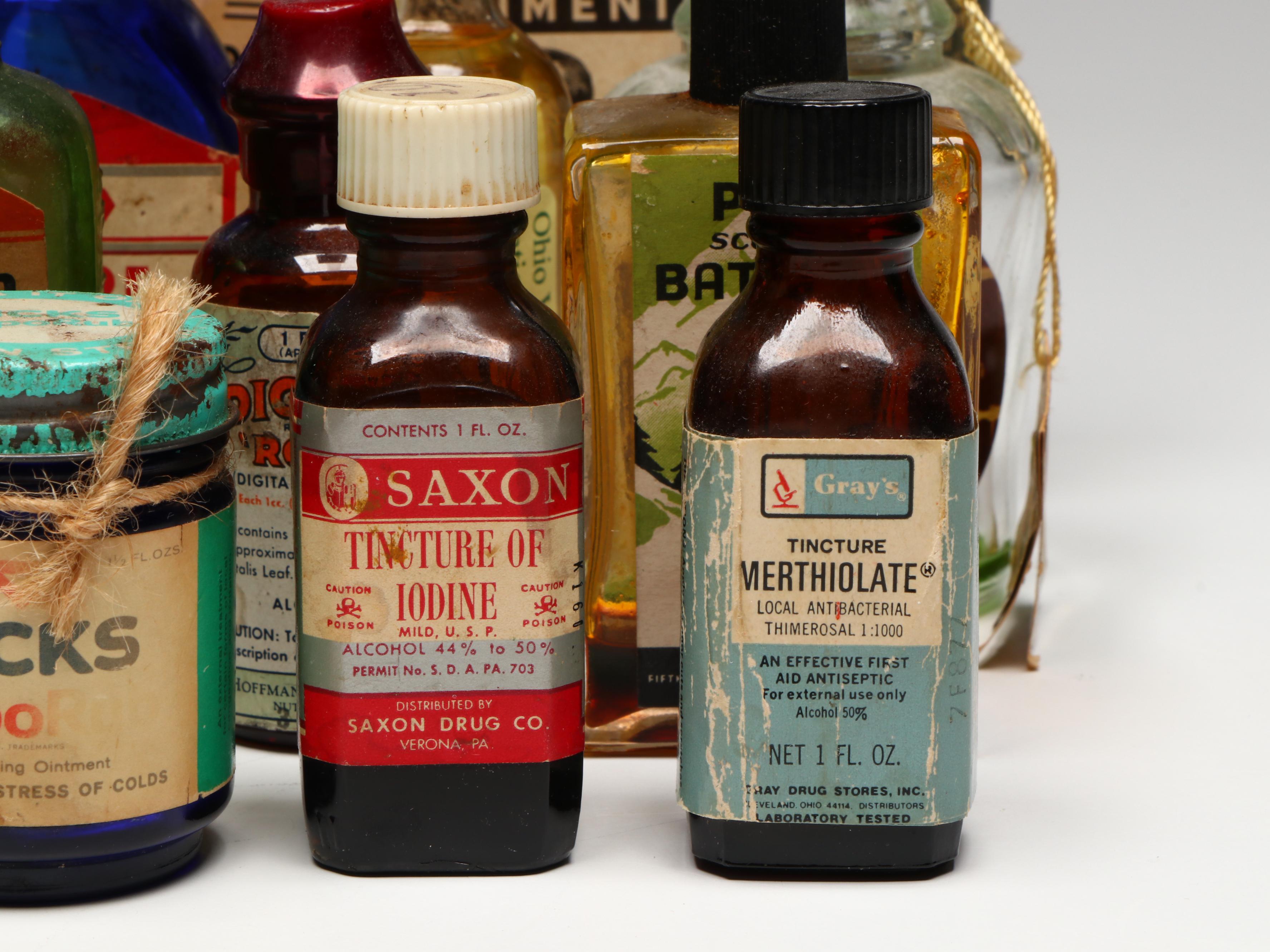 Vintage Vicks Vaporub, Omega Oil, Aniseptic and Other Medicines