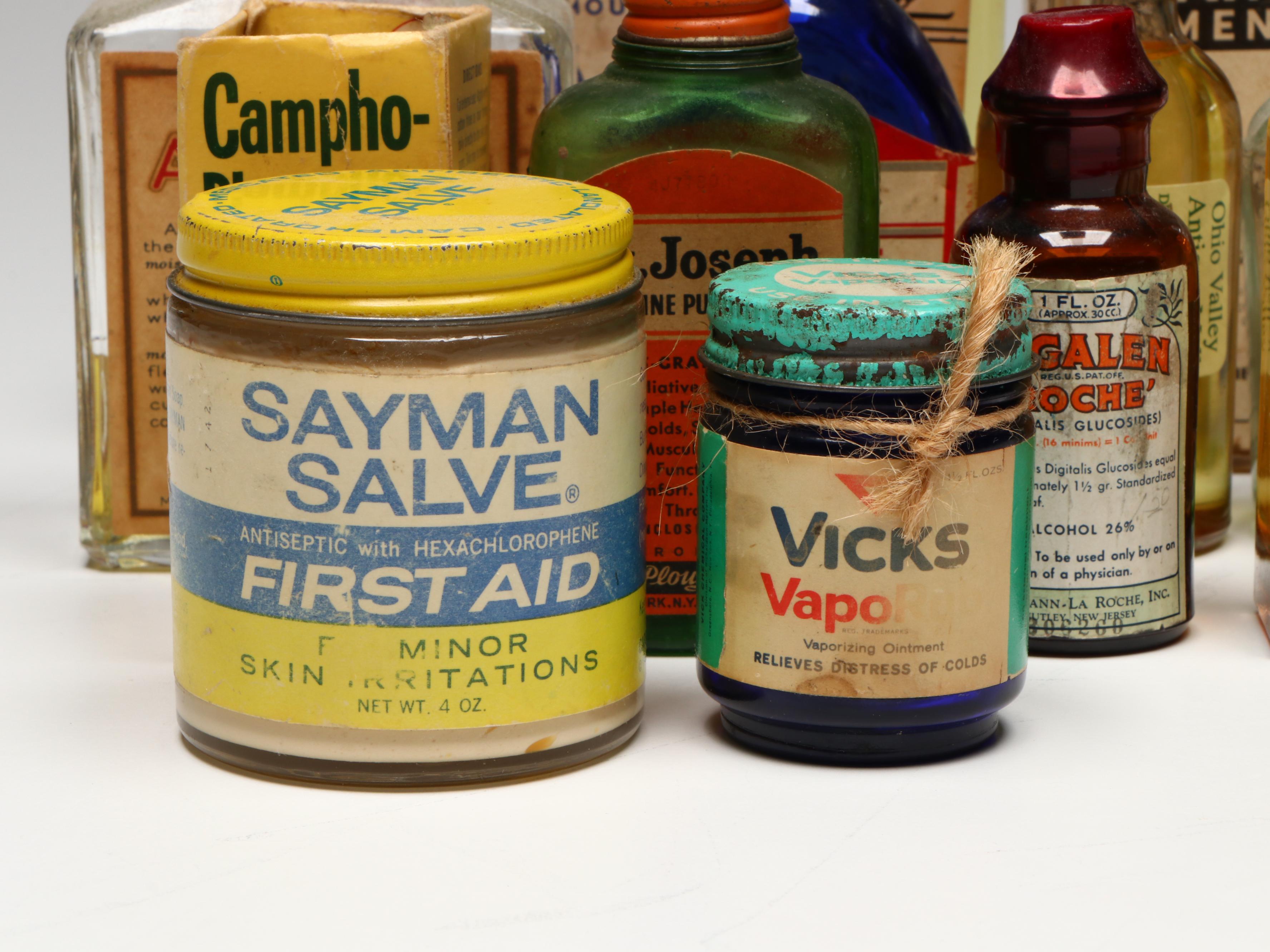 Vintage Vicks Vaporub, Omega Oil, Aniseptic and Other Medicines
