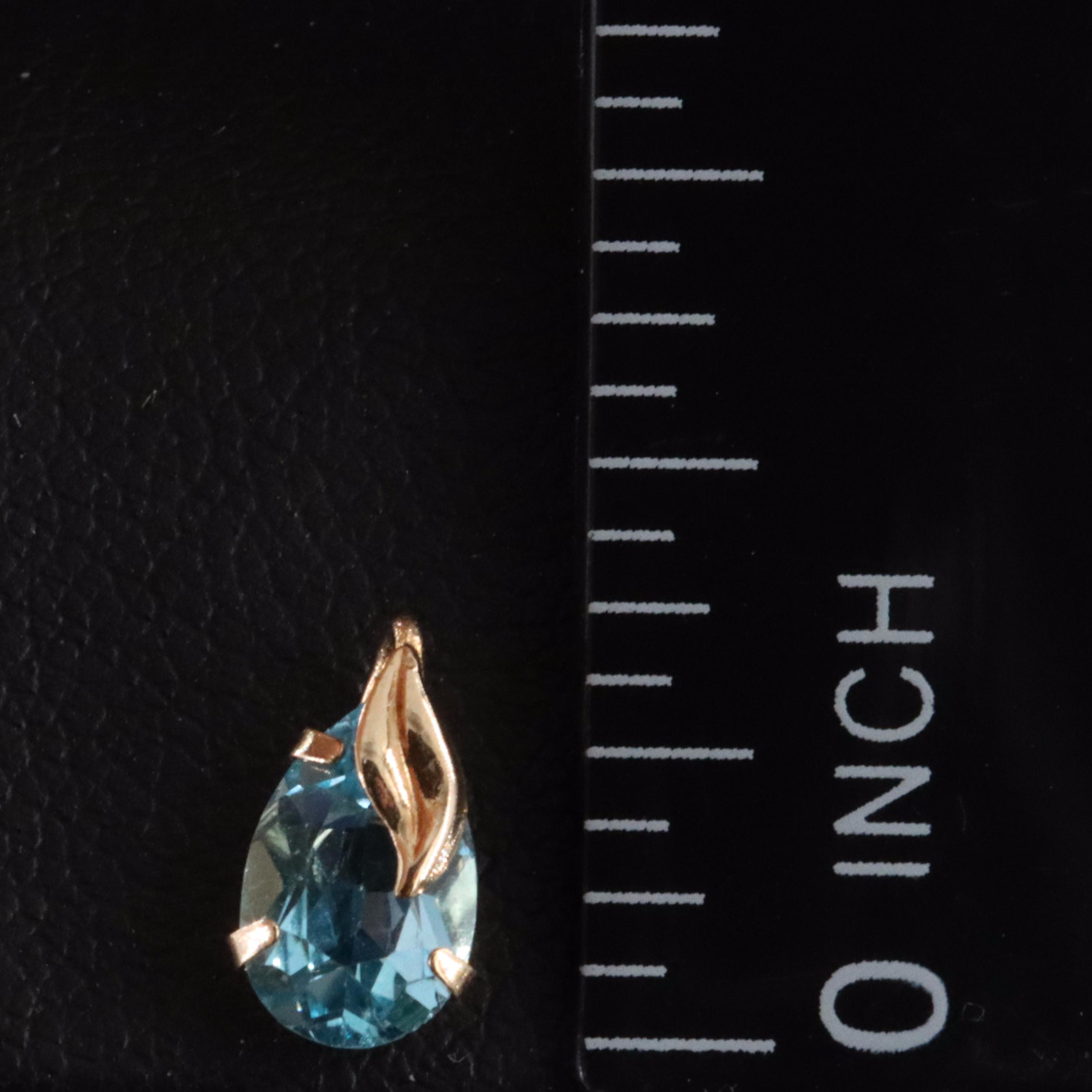 10K Foliate Topaz Stud Earrings