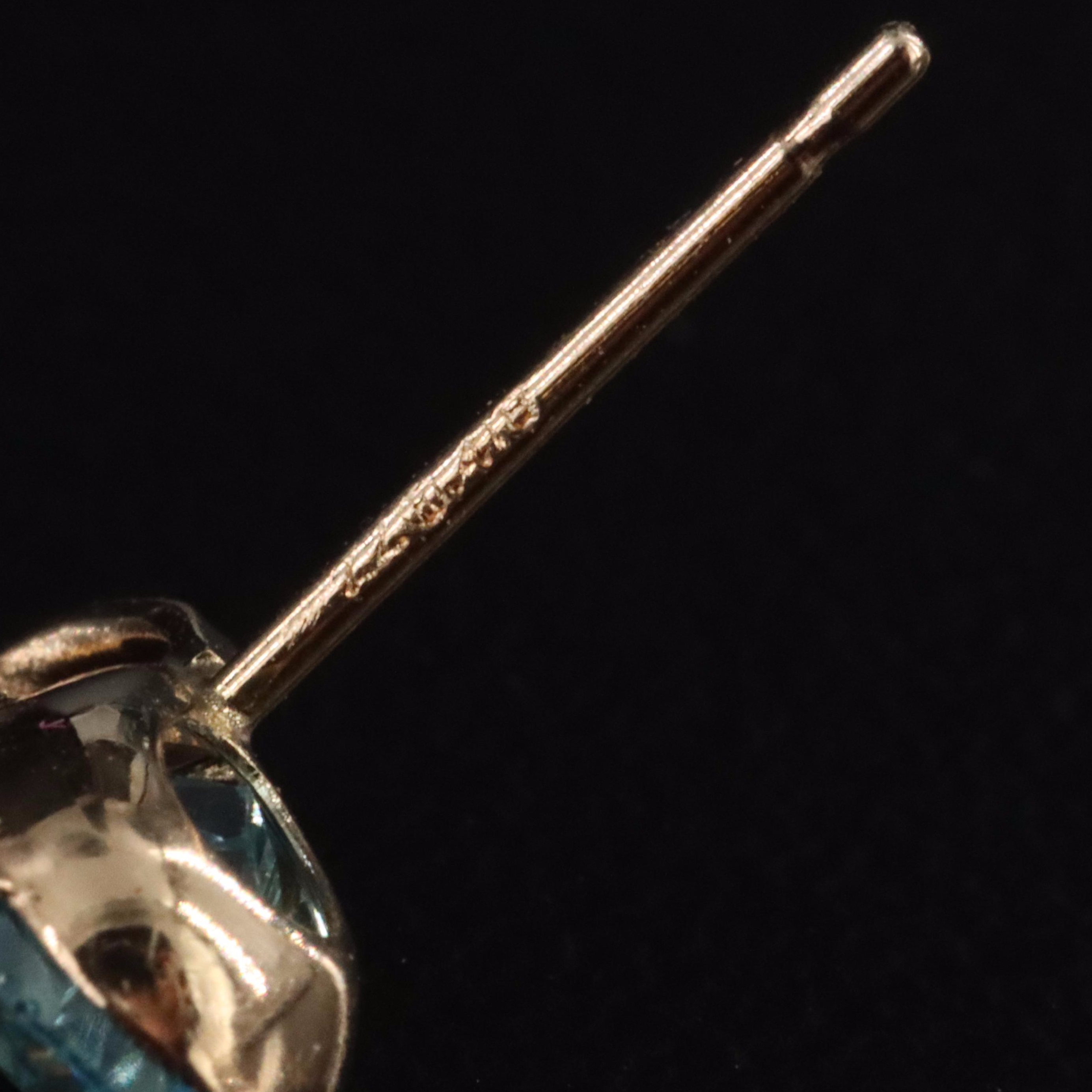 10K Foliate Topaz Stud Earrings