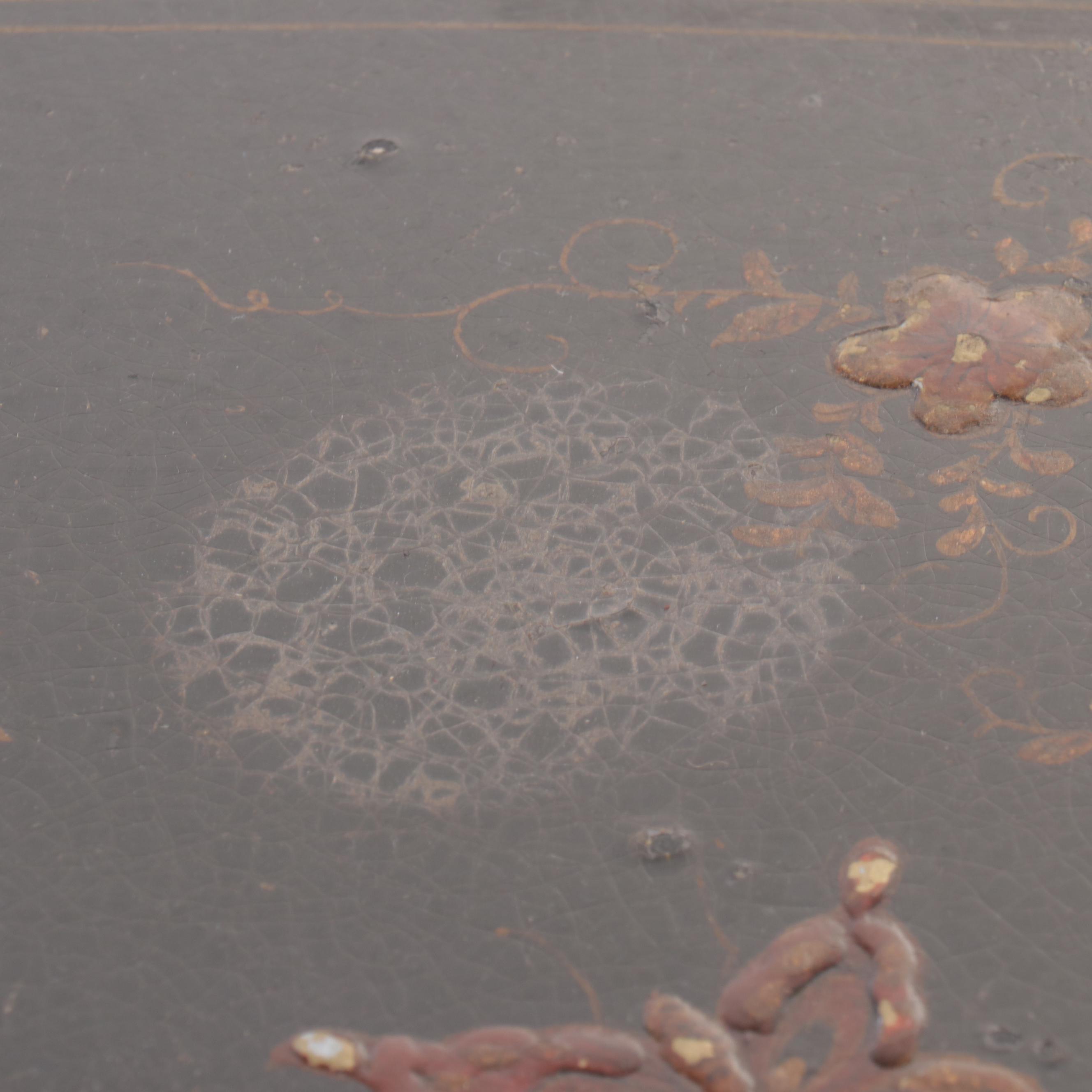 Chinoiserie Style Bronze Coffee Table with Butterfly Motifs