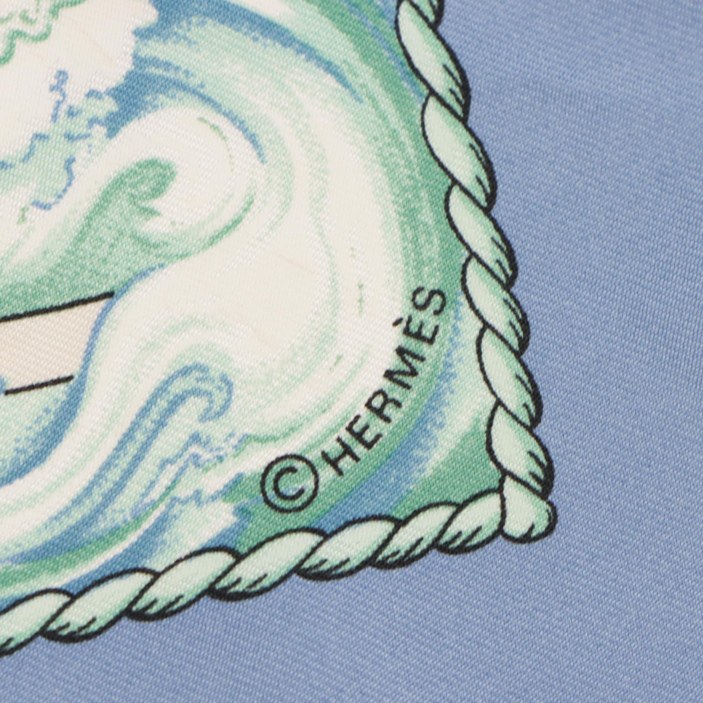 Hermès "Vive Le Vent" Scarf 90 in Silk Twill