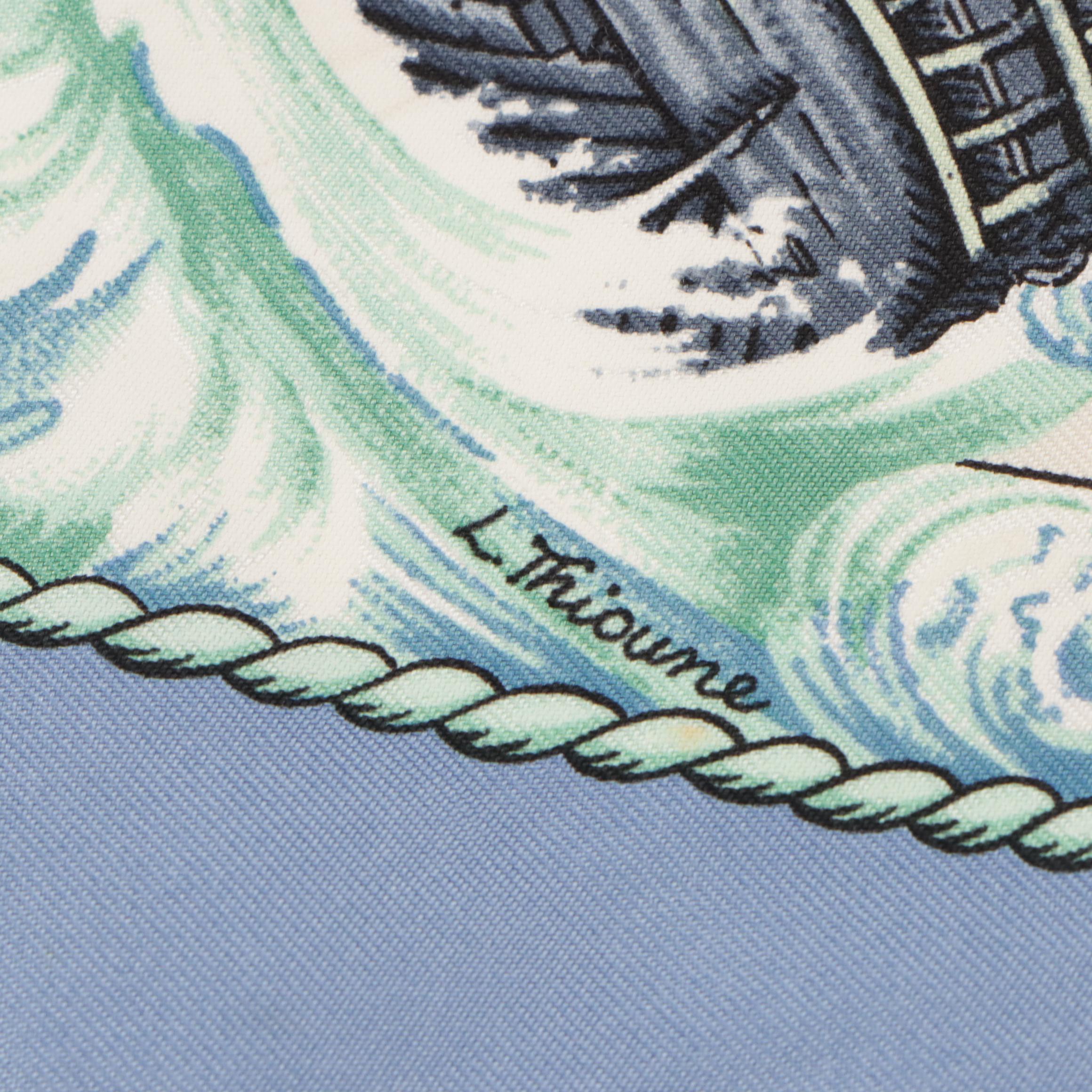 Hermès "Vive Le Vent" Scarf 90 in Silk Twill