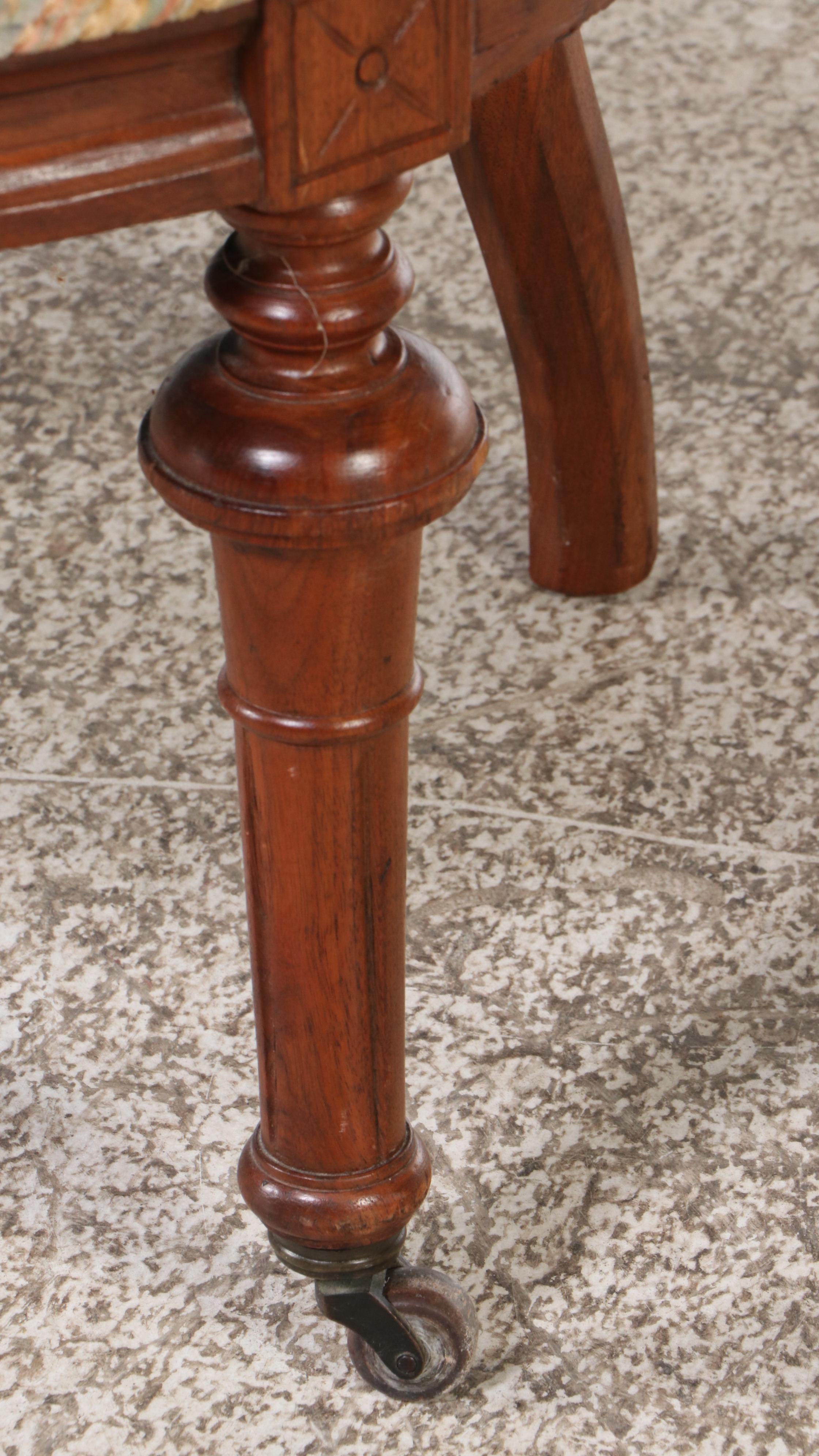 Victorian Carved Walnut Side Chair, Early 20th Century