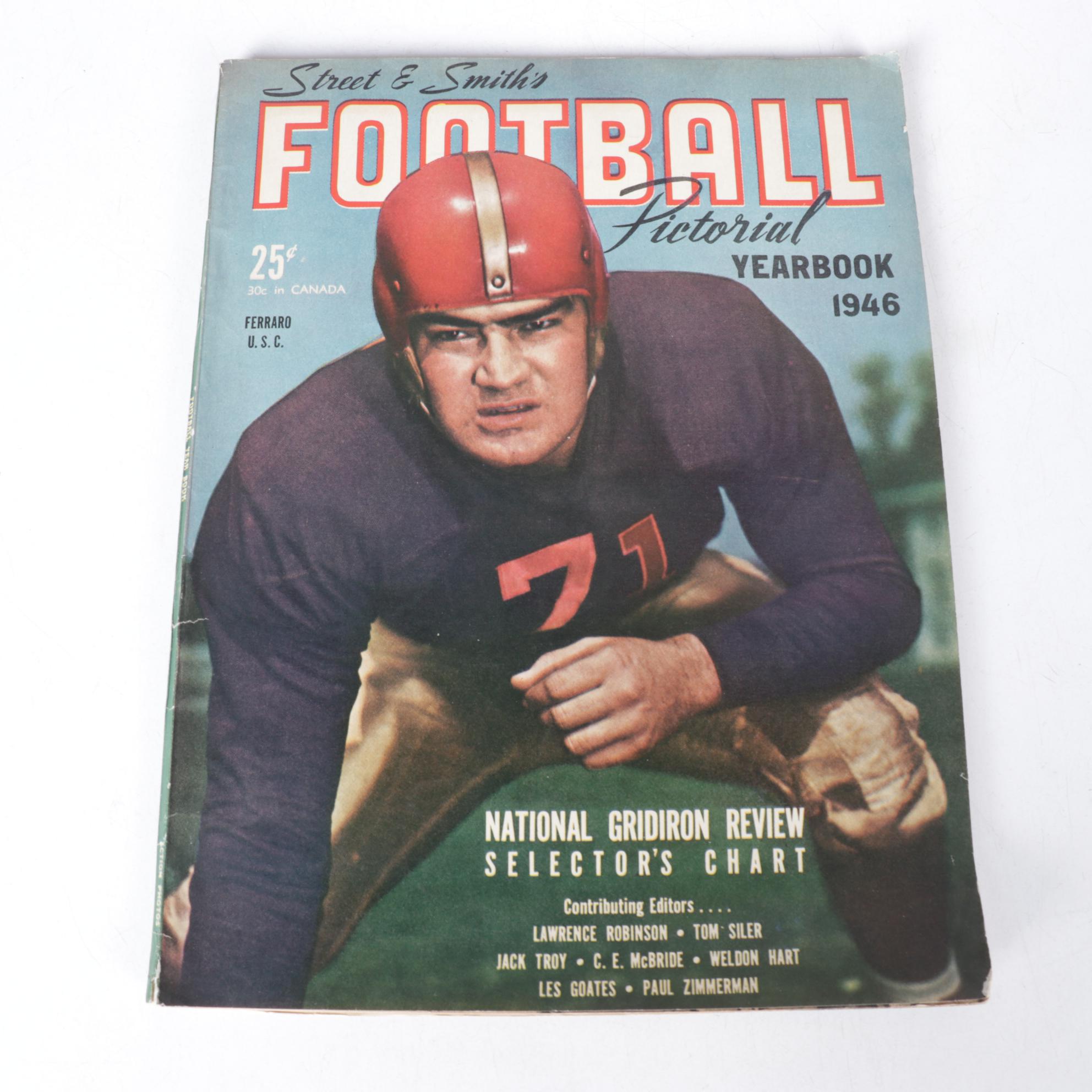 "Football Yearbook" and "Illustrated Football Annual" From 1940s With Toys
