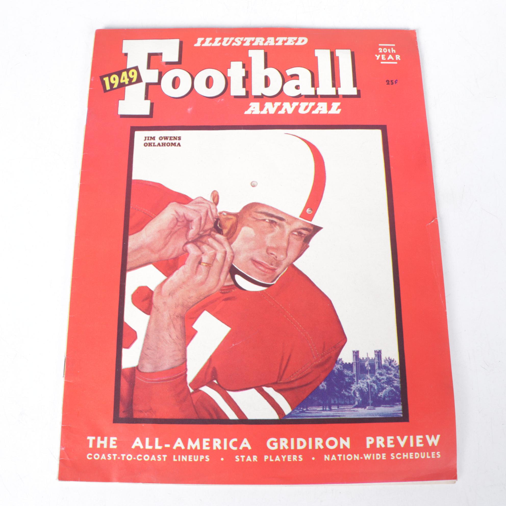 "Football Yearbook" and "Illustrated Football Annual" From 1940s With Toys