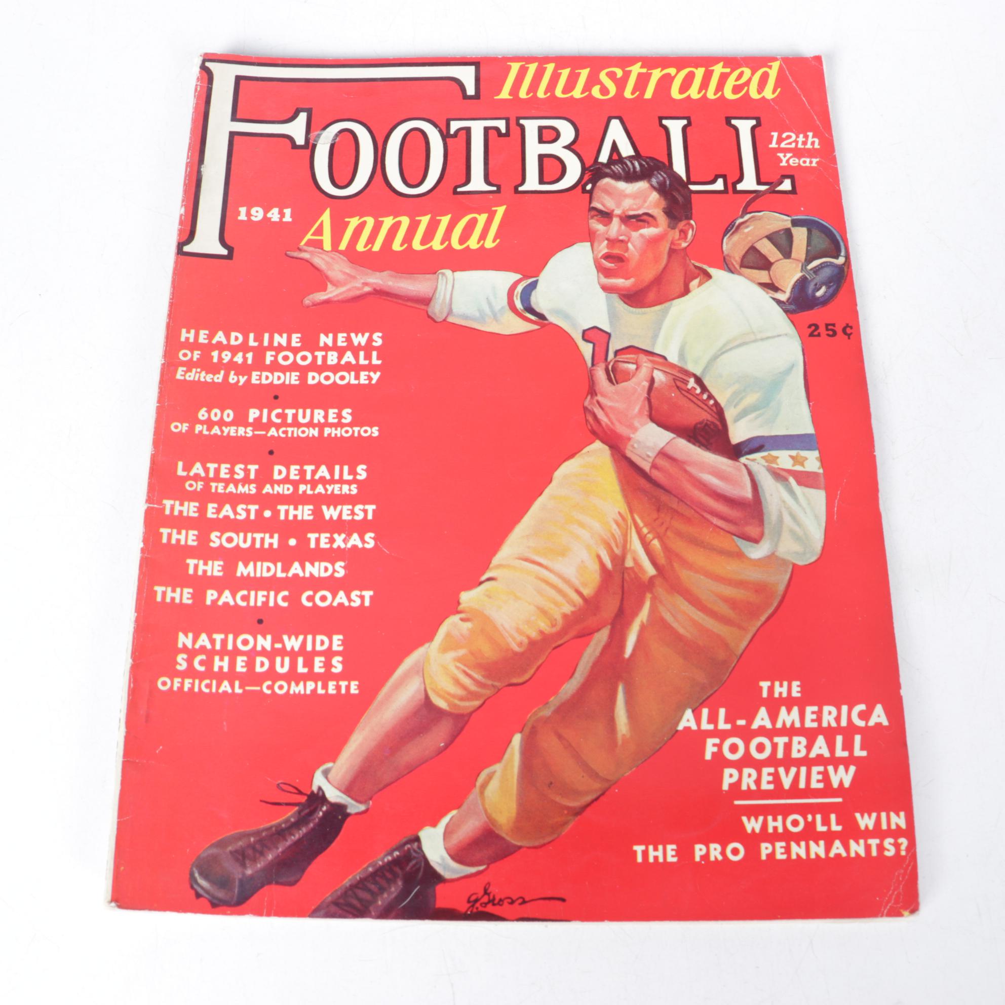 "Football Yearbook" and "Illustrated Football Annual" From 1940s With Toys