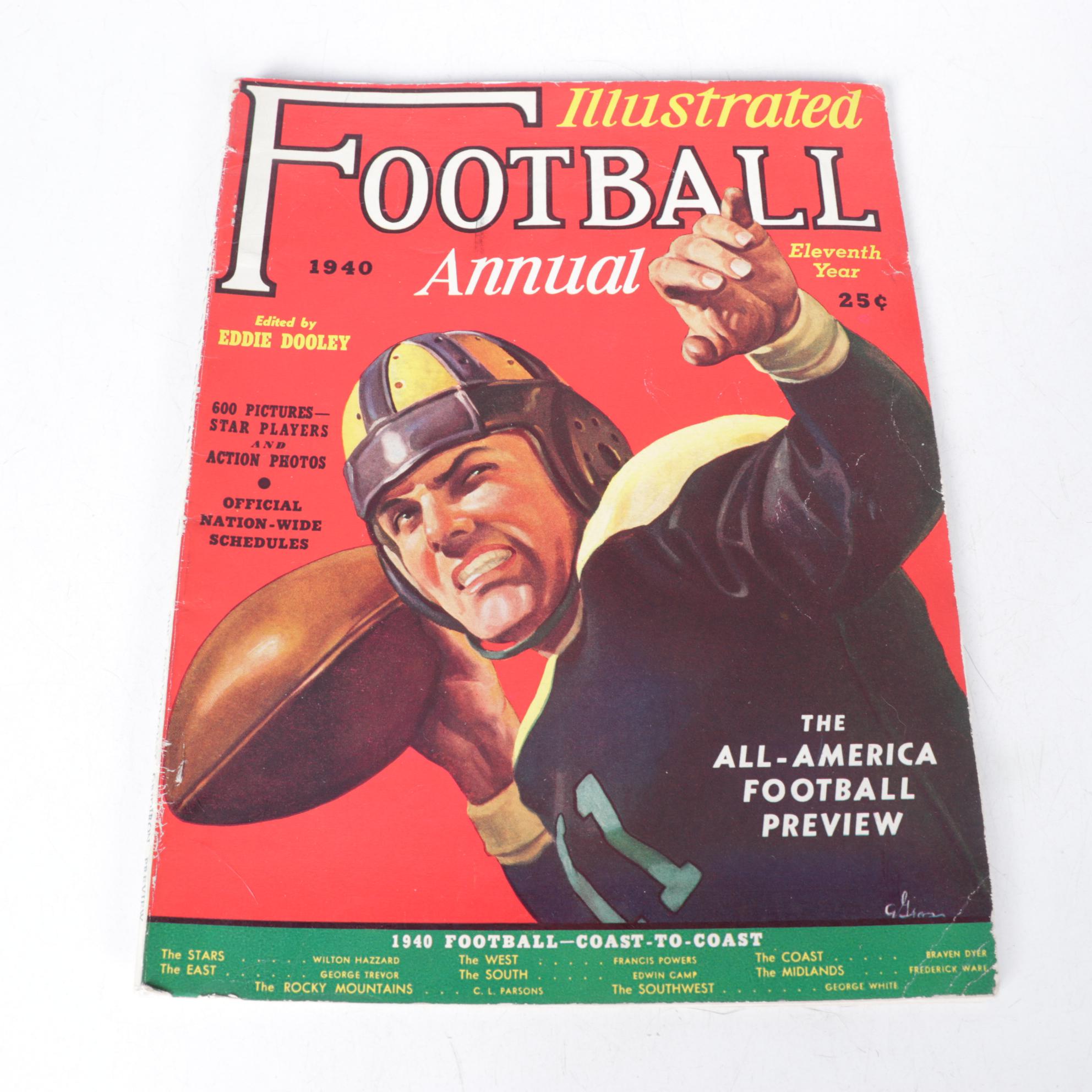 "Football Yearbook" and "Illustrated Football Annual" From 1940s With Toys