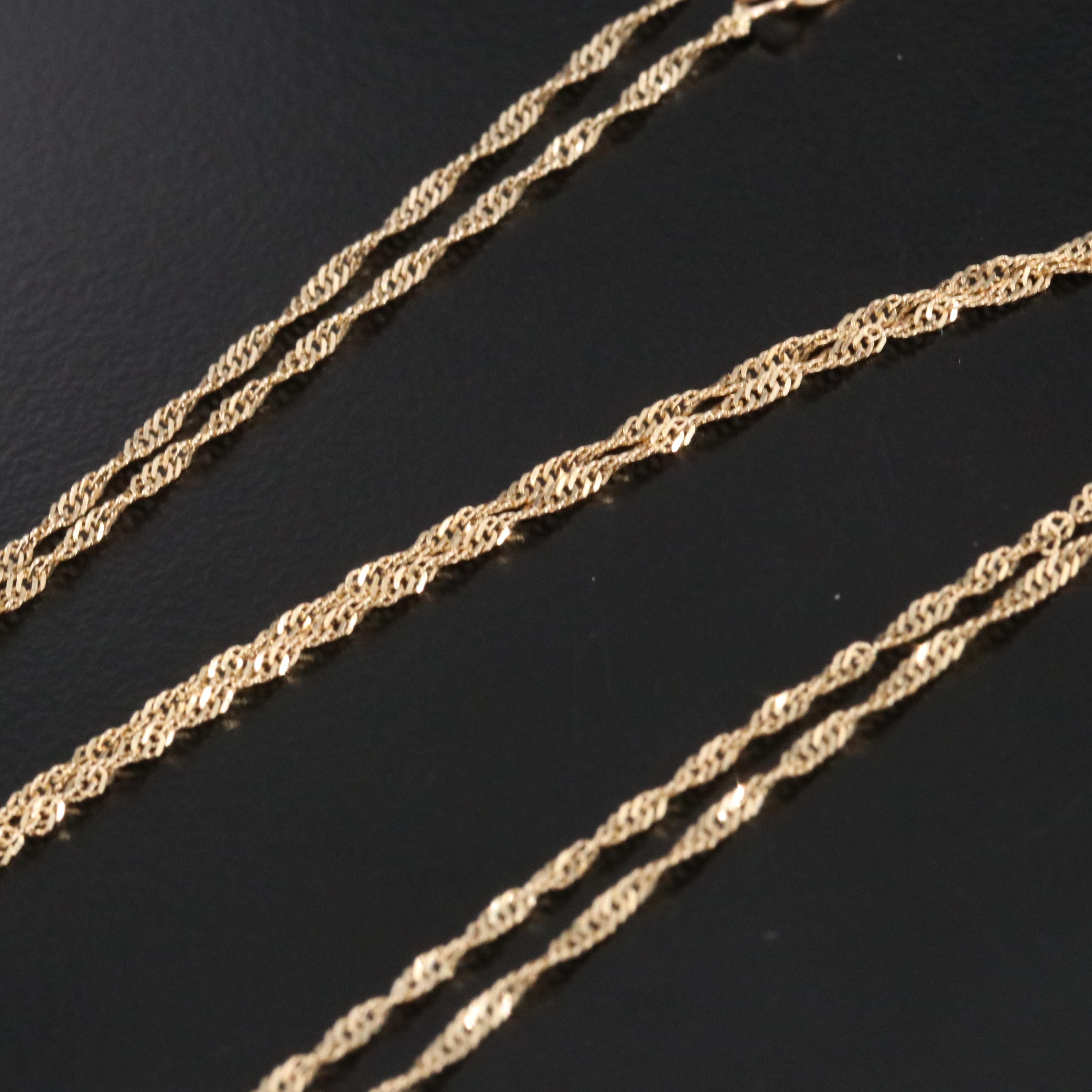 Italian 14K Enamel Ladybug Pendant Necklace