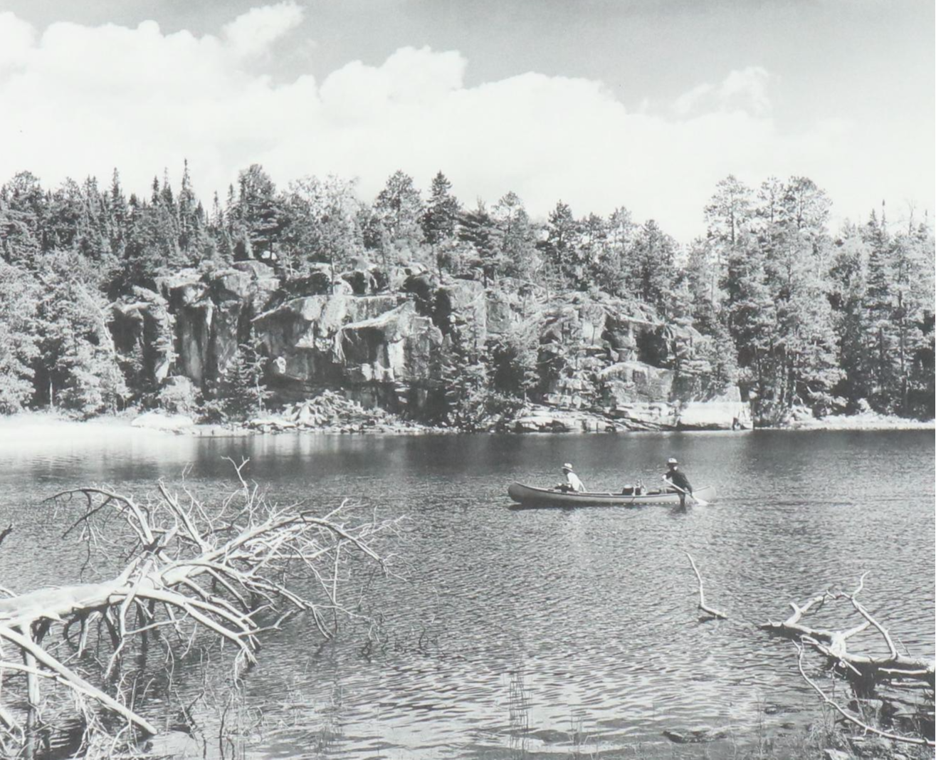 Lake Landscape Halftone "Heading for the Portage"