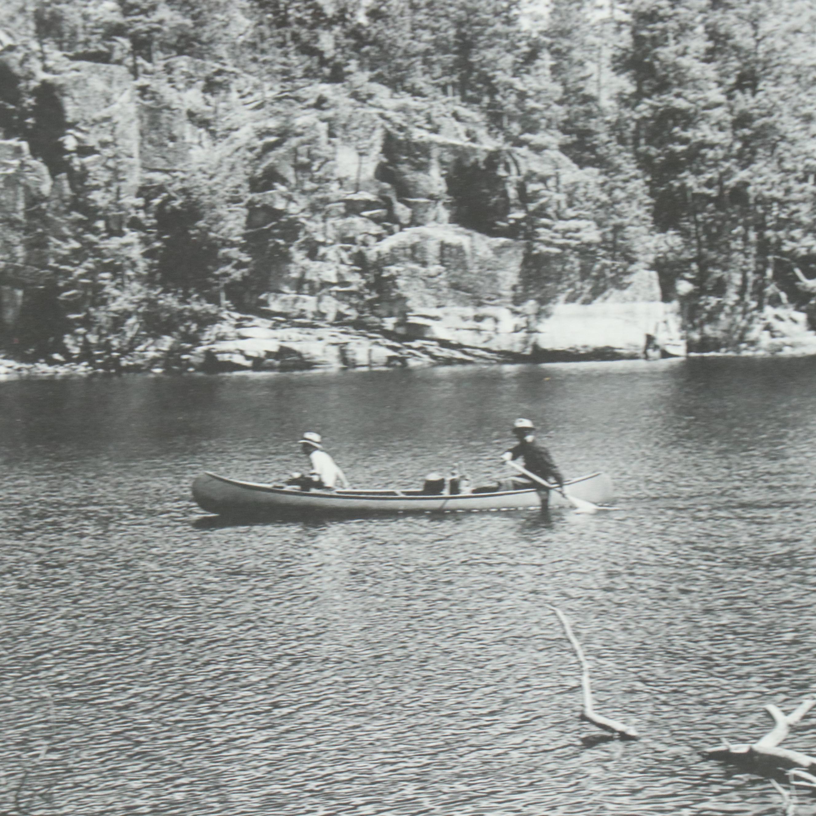 Lake Landscape Halftone "Heading for the Portage"