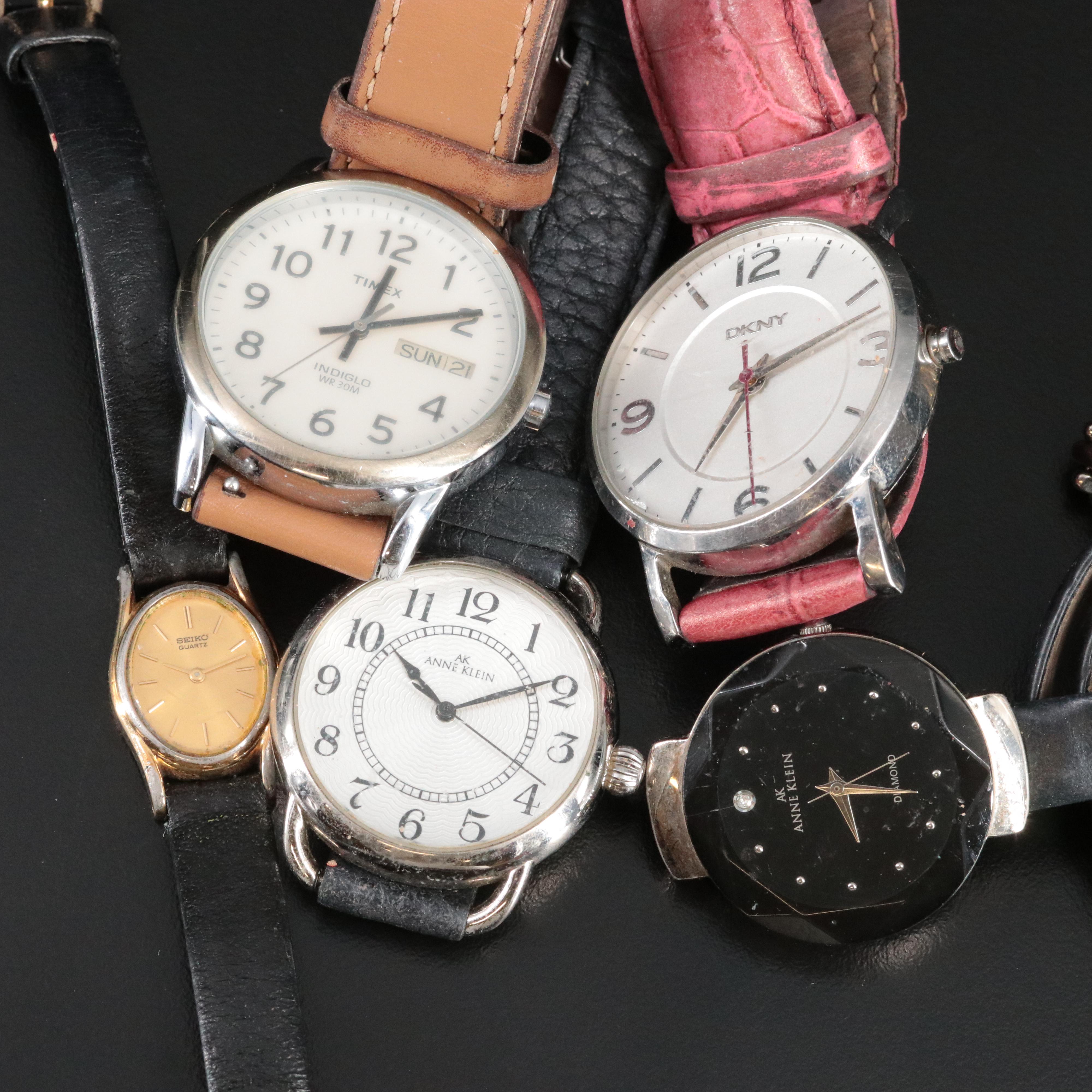 Collection of Quartz Fashion Watches Featuring Anne Klein and Fossil