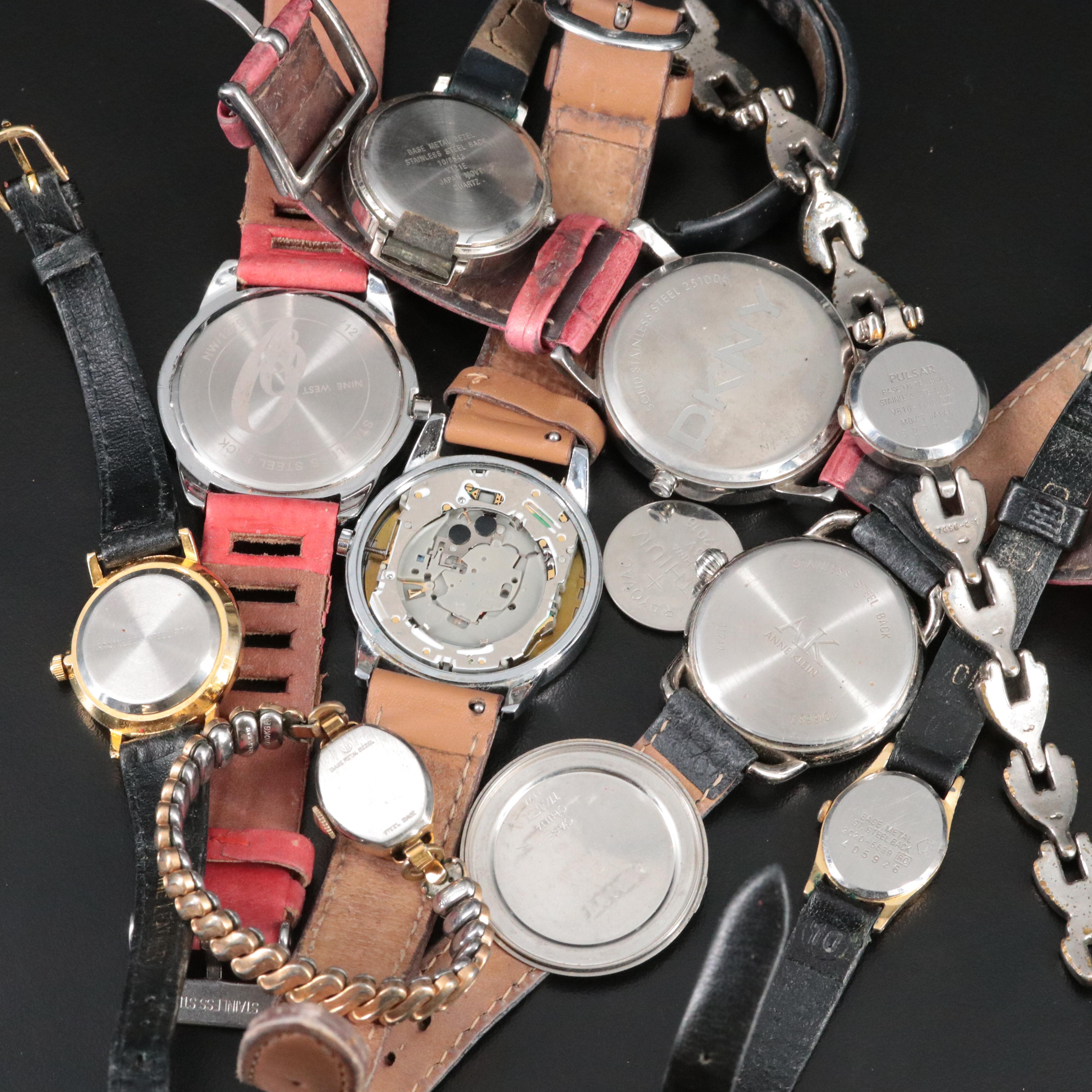 Collection of Quartz Fashion Watches Featuring Anne Klein and Fossil