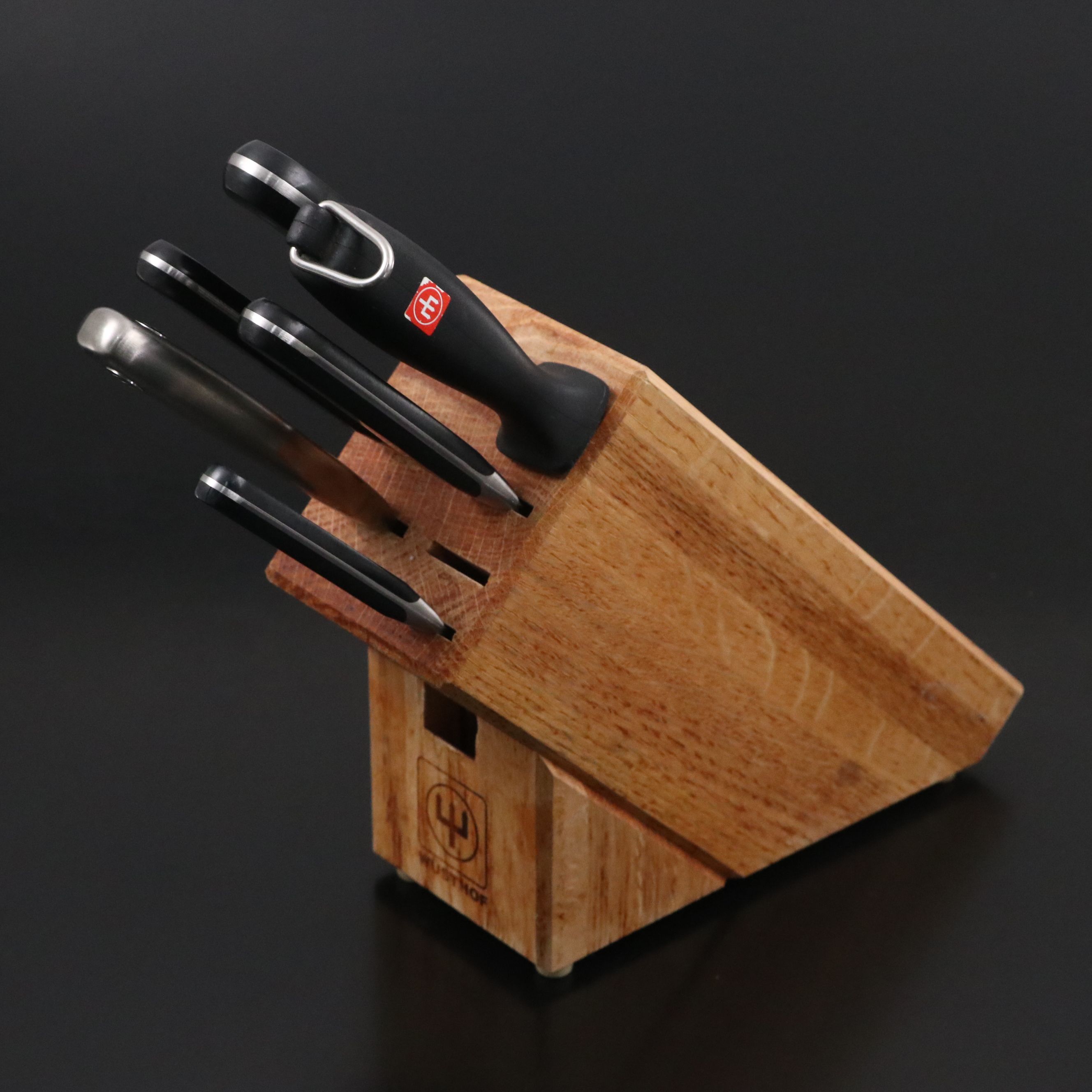Wüsthof Germany Stainless Knives with Wood Block